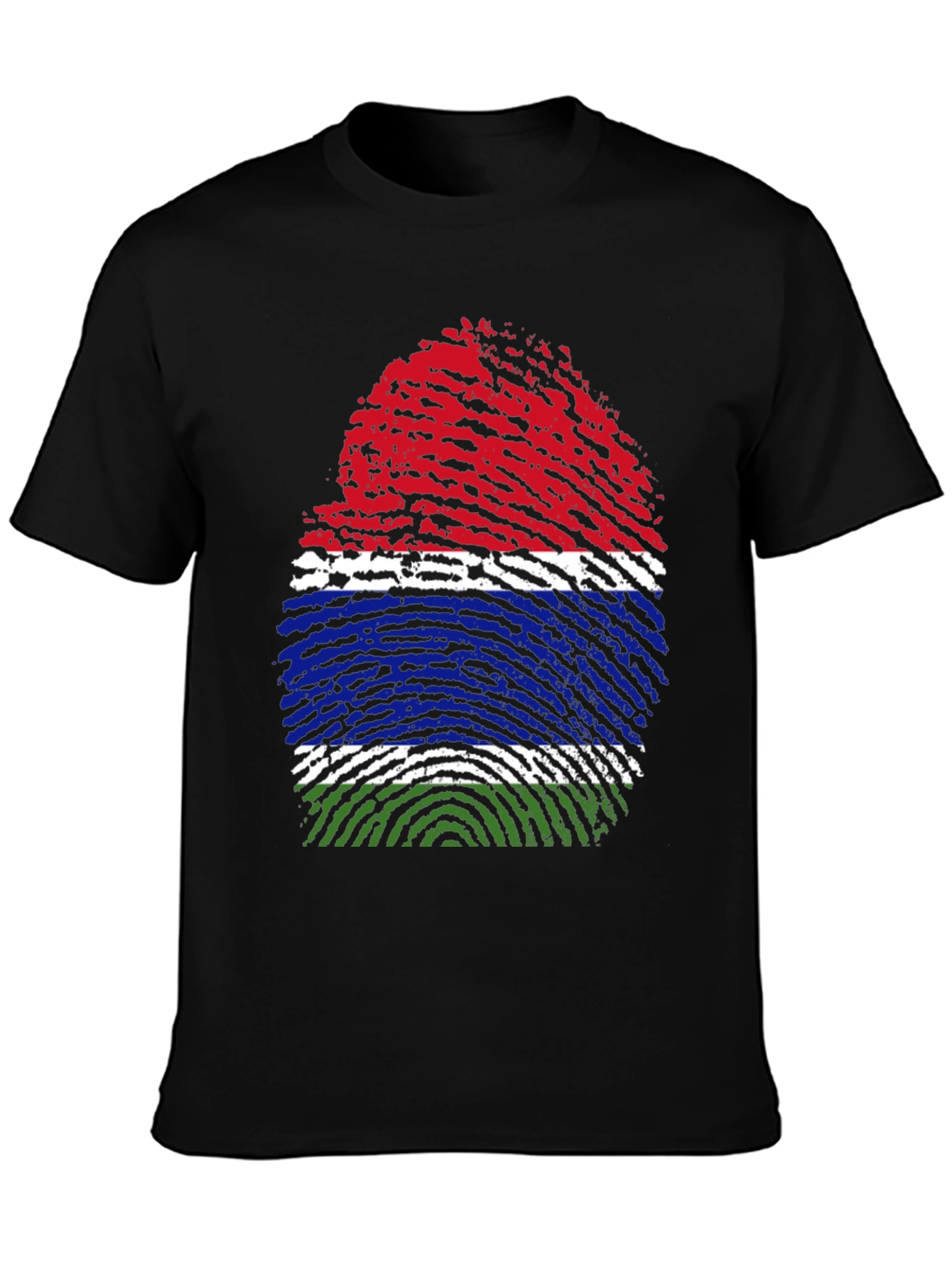Gambia Flag Fingerprint T-Shirt