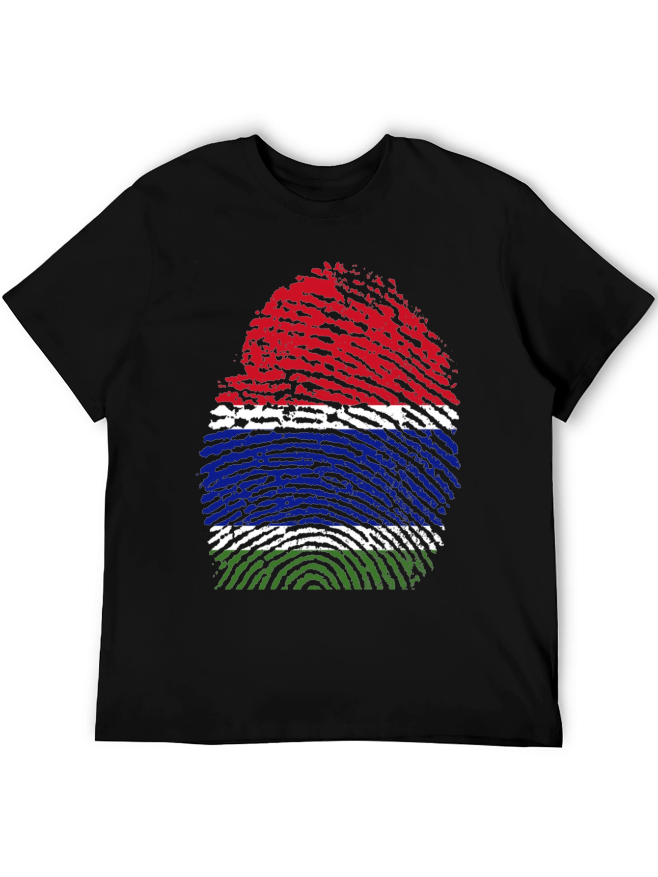 Gambia Flag Fingerprint T-Shirt