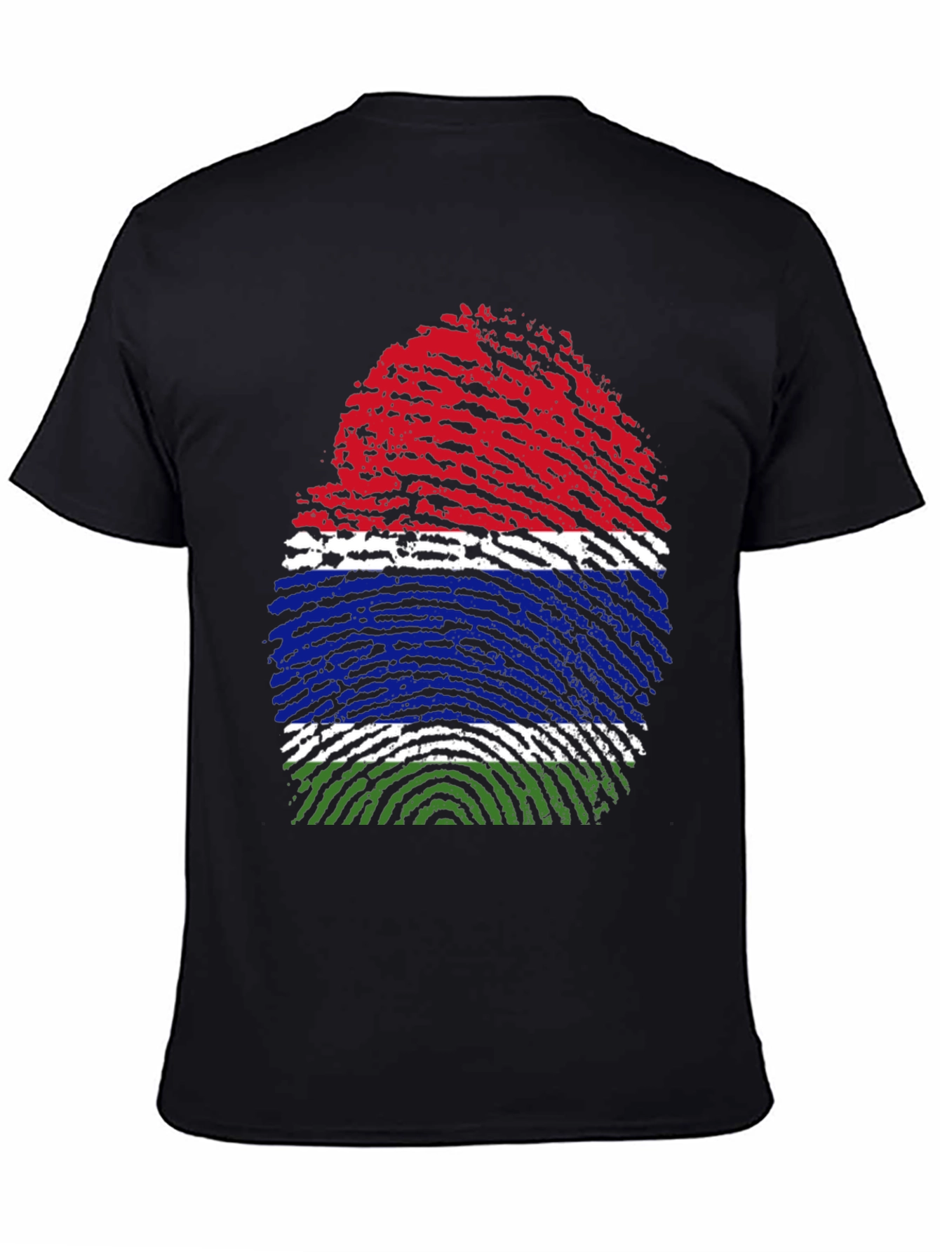 Gambia Flag Fingerprint T-Shirt