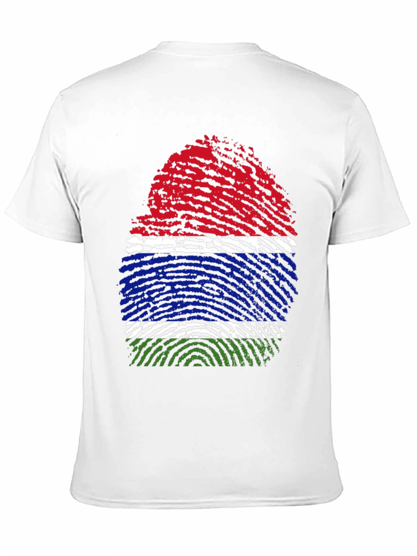 Gambia Flag Fingerprint T-Shirt