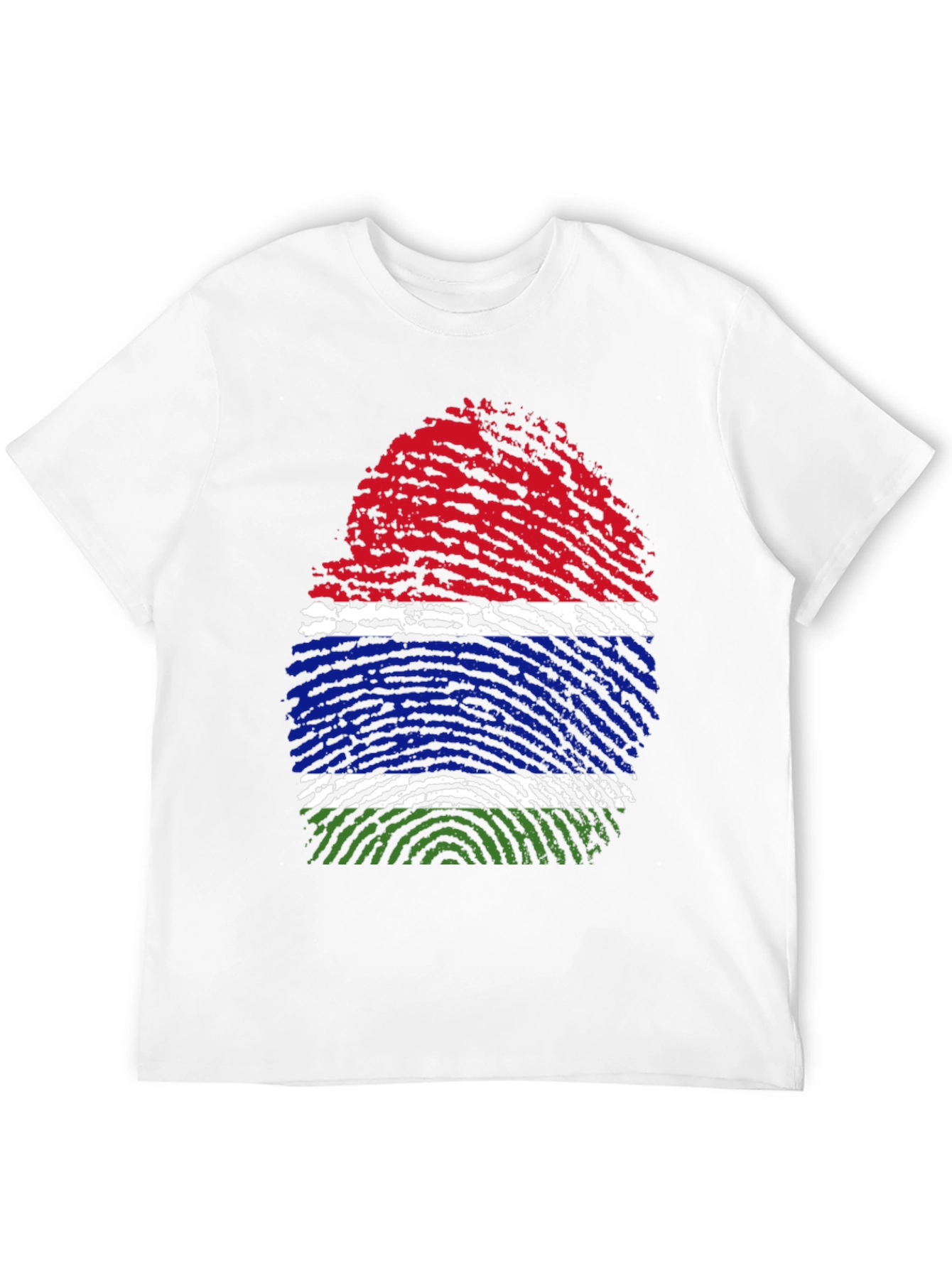 Gambia Flag Fingerprint T-Shirt