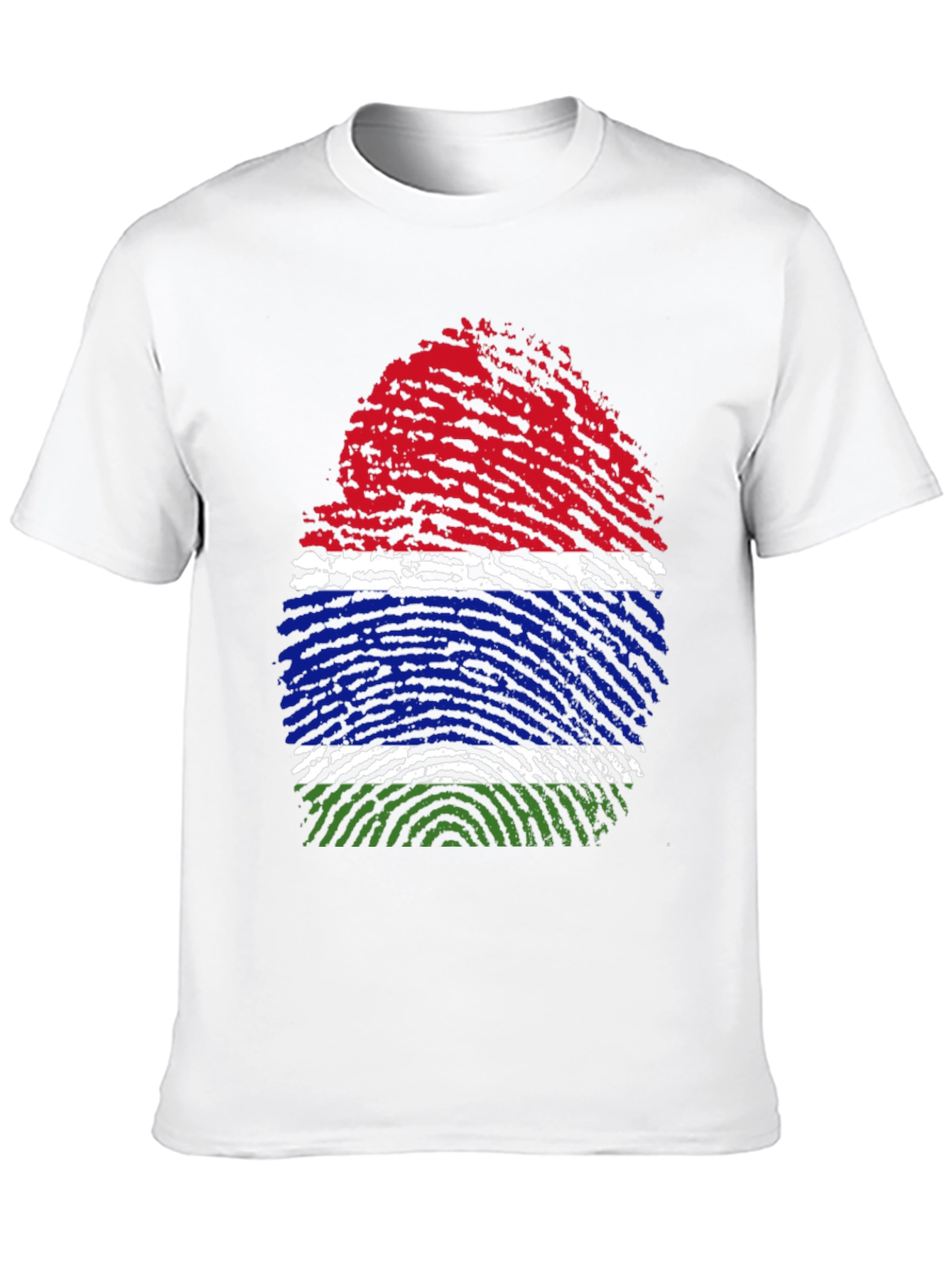 Gambia Flag Fingerprint T-Shirt