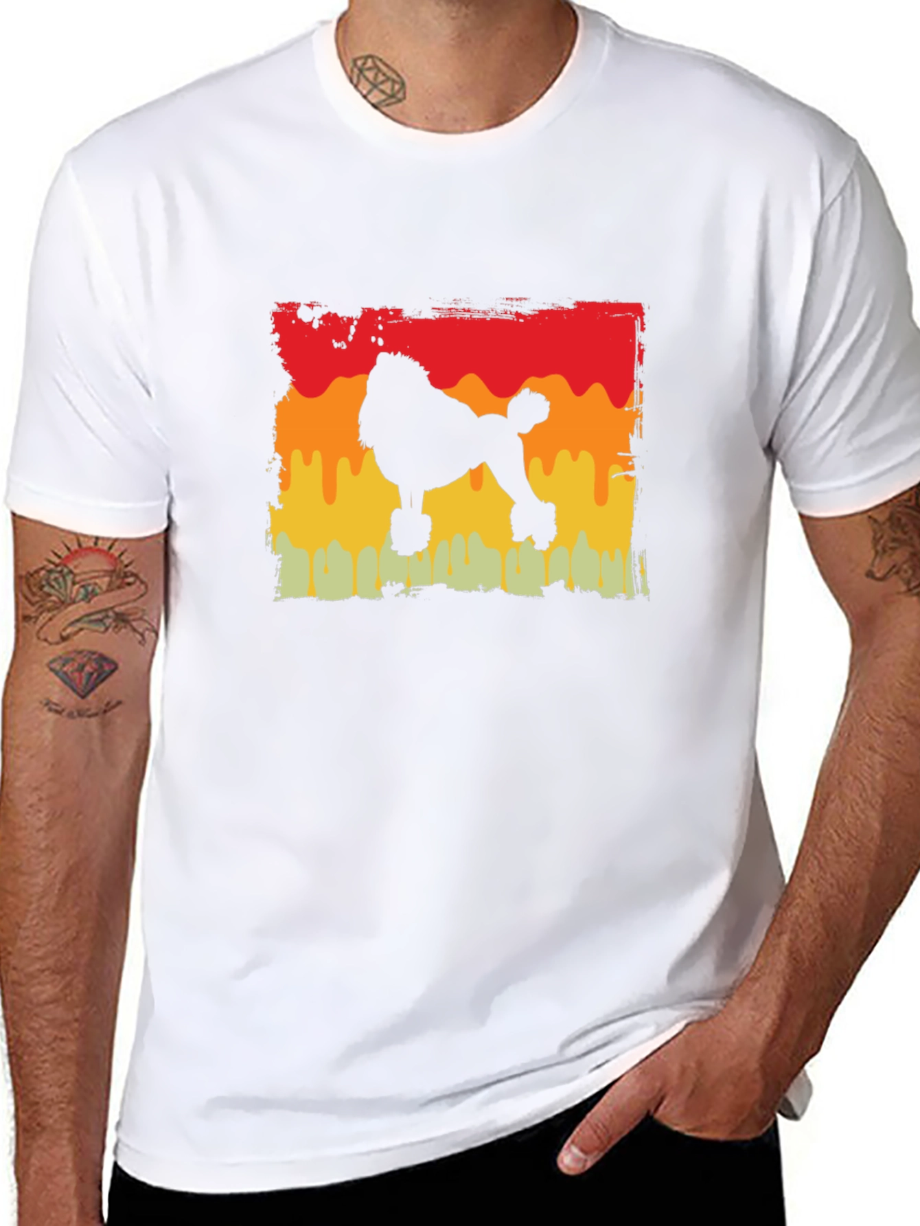Retro Poodle Silhouette Graphic Tee