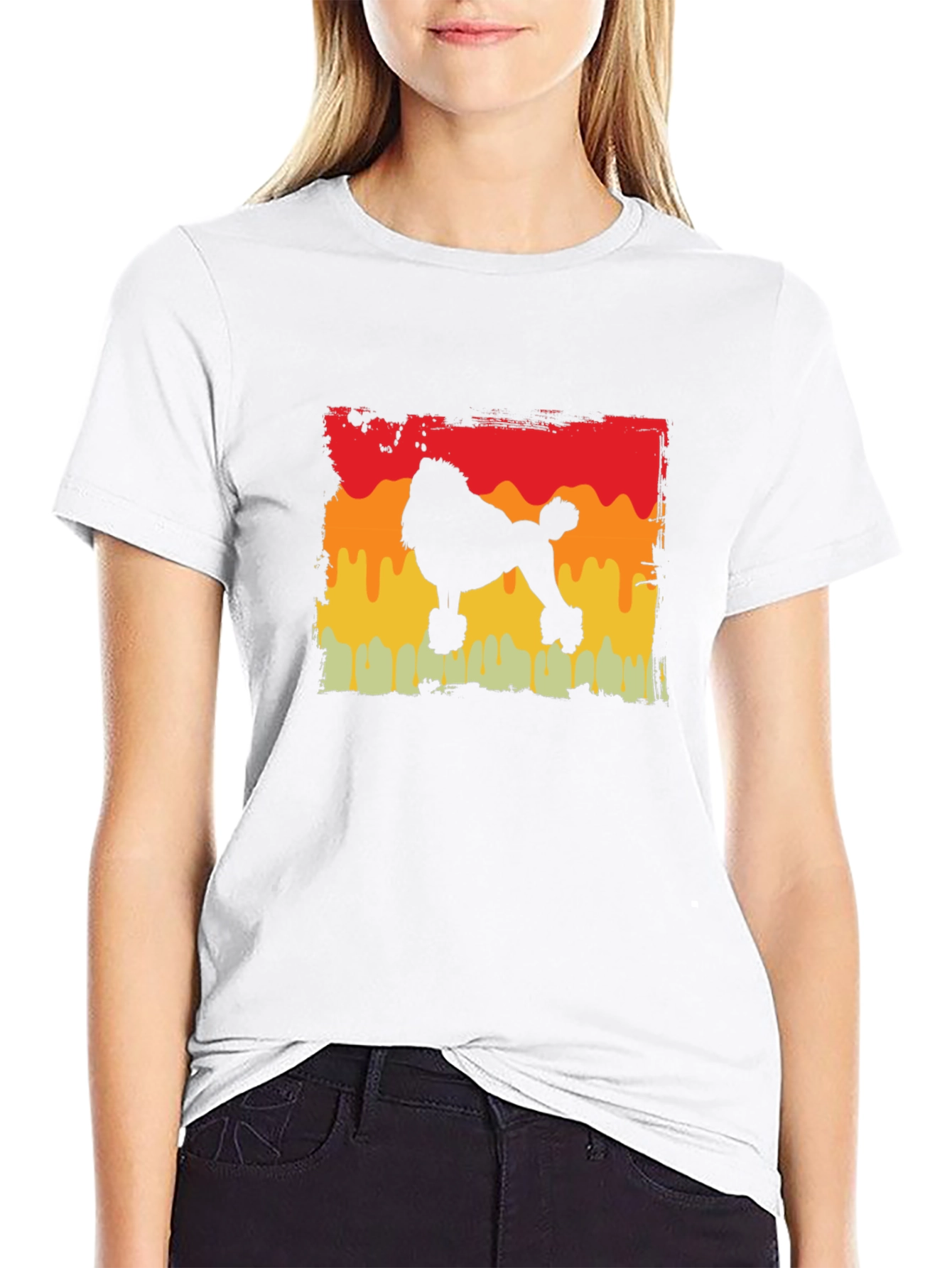 Retro Poodle Silhouette Graphic Tee