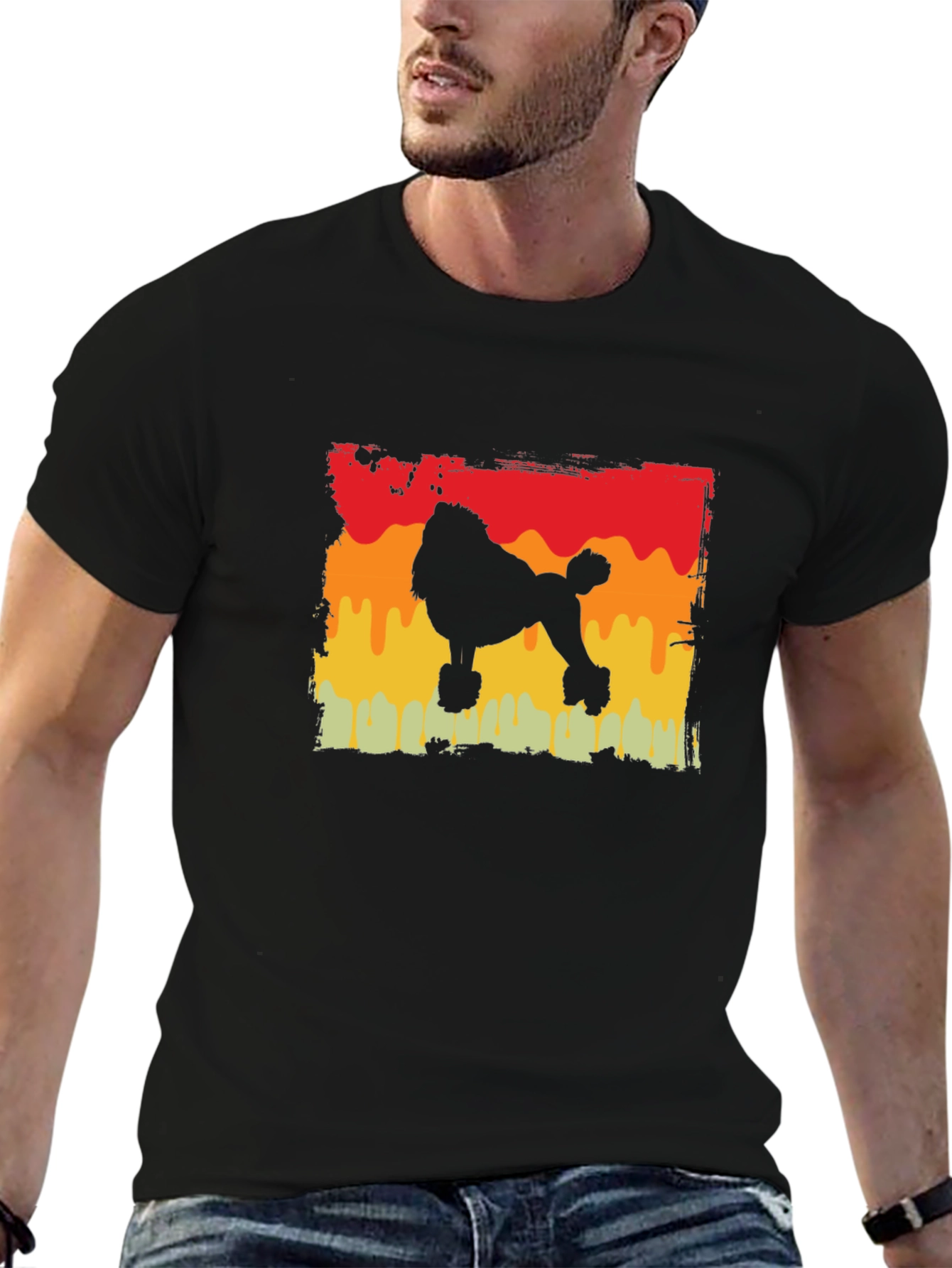 Retro Poodle Silhouette Graphic Tee