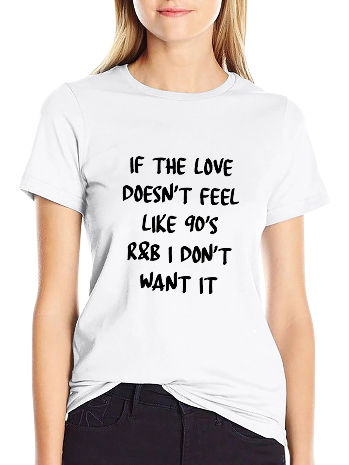 90s R&B Love Graphic T-Shirt - Black