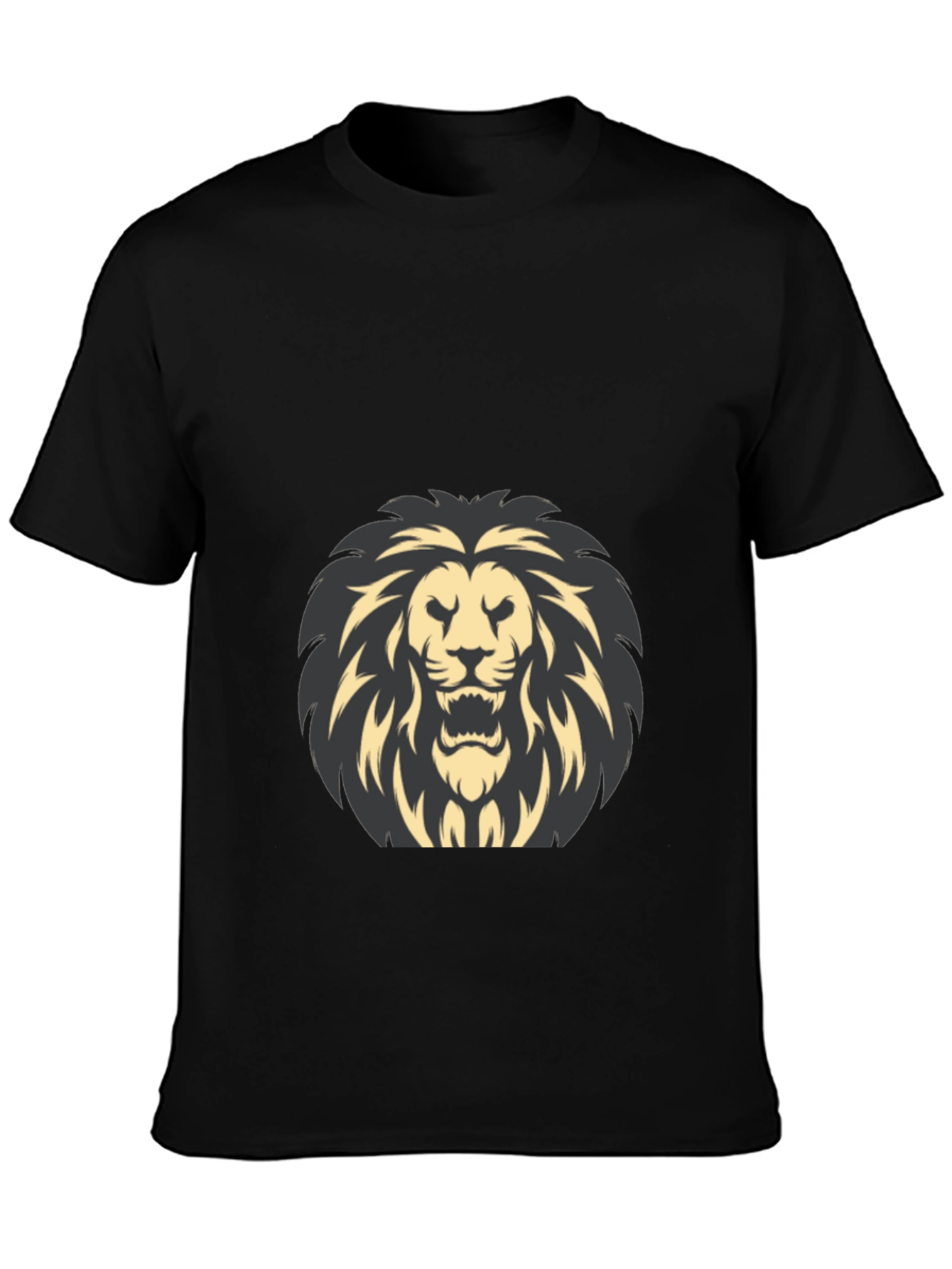 Lion Graphic Black T-Shirt - Bold Style
