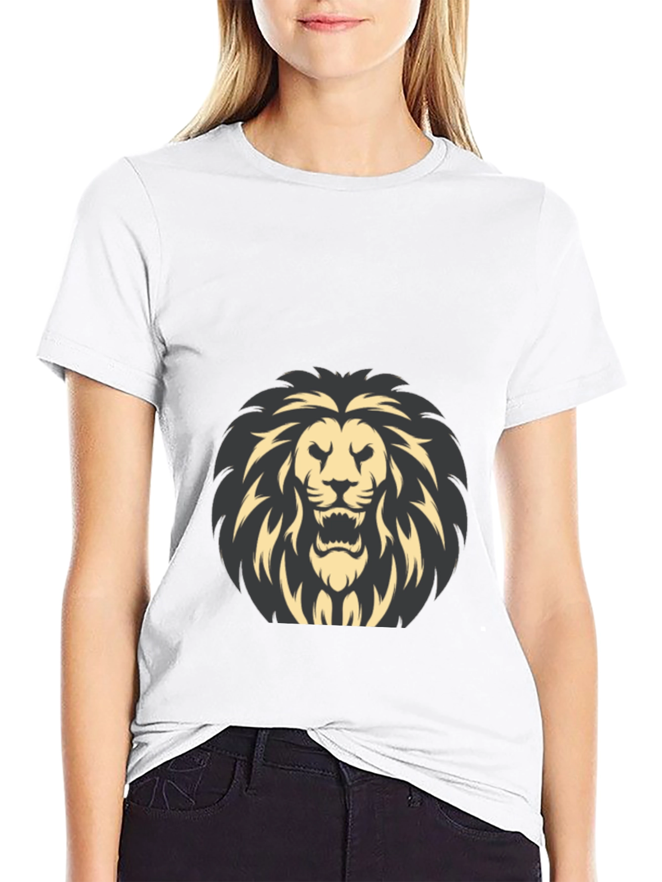Lion Graphic Black T-Shirt - Bold Style