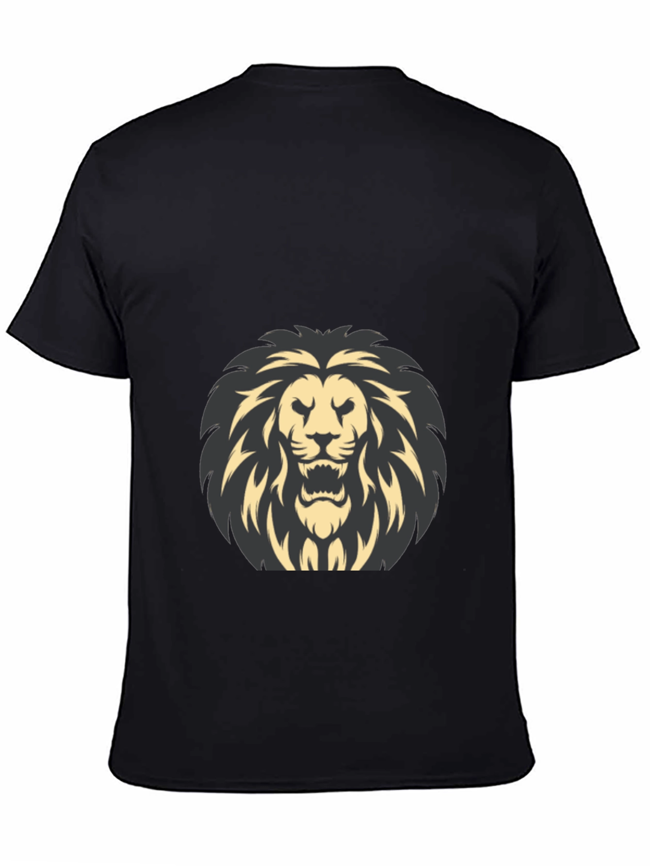 Lion Graphic Black T-Shirt - Bold Style