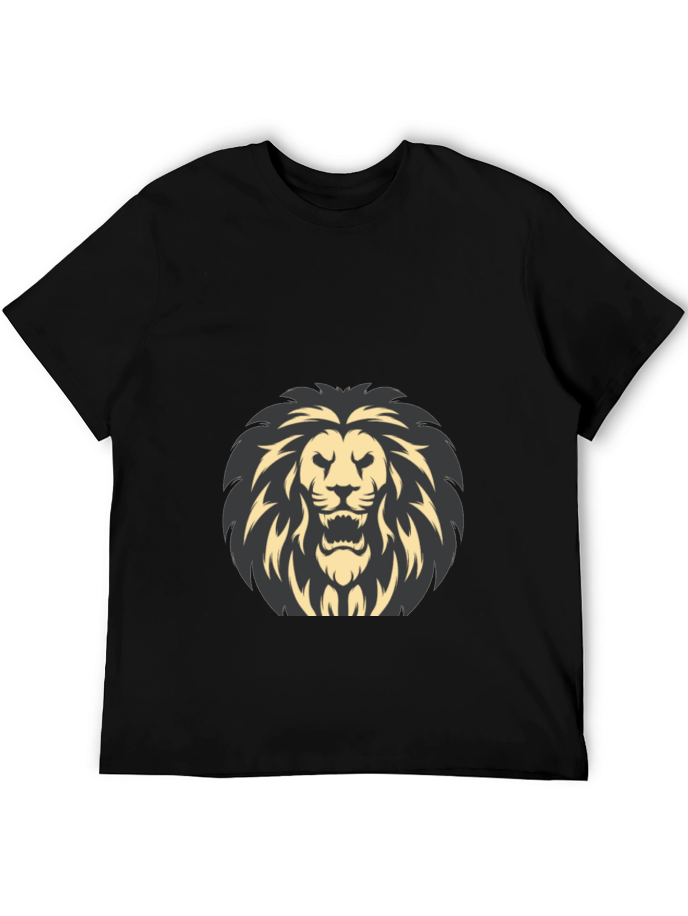 Lion Graphic Black T-Shirt - Bold Style