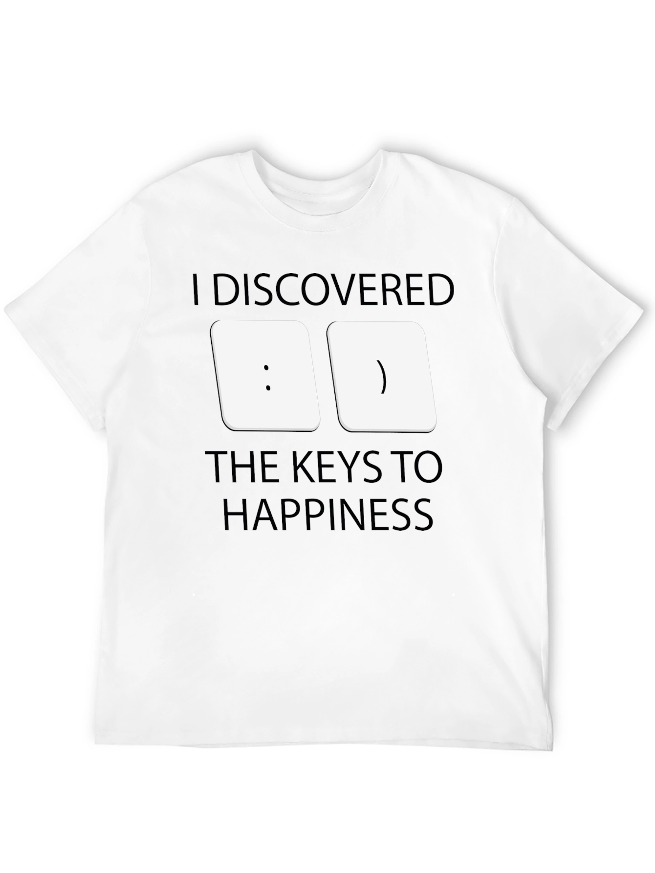 Happiness Keys T-Shirt - Black Graphic Tee