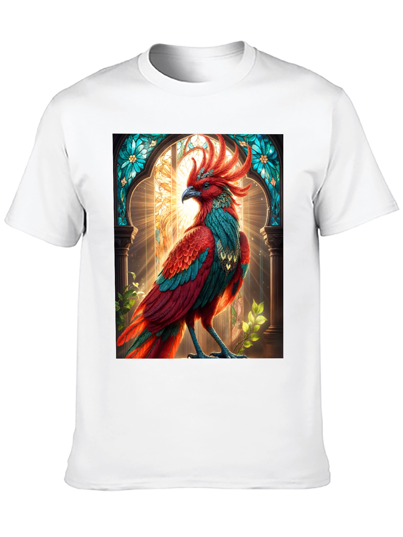 Phoenix Graphic Tee - Black Cotton Comfort