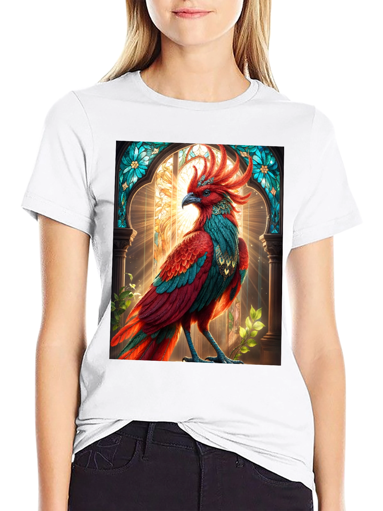 Phoenix Graphic Tee - Black Cotton Comfort
