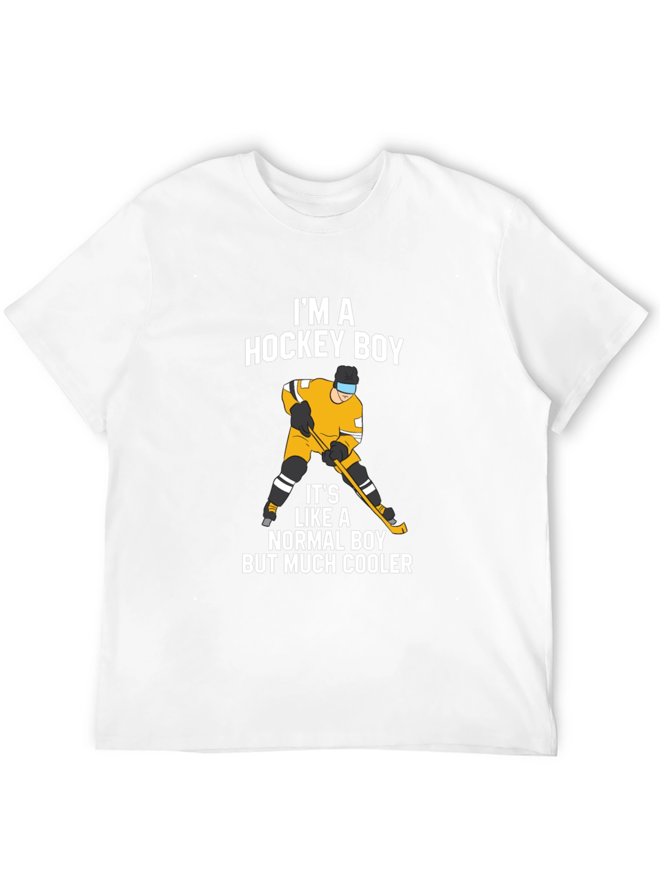 Im A Hockey Boy T-Shirt - Black Cotton Tee