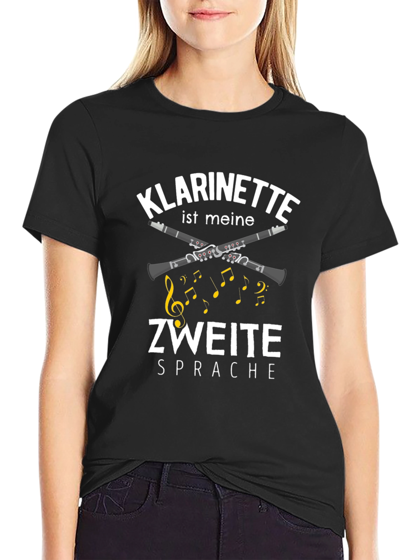 Klarinette Second Language Black T-Shirt