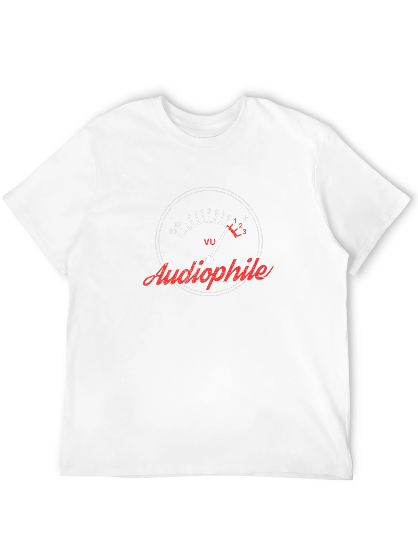 Audiophile VU Meter Graphic Tee - Music Lover T-Shirt