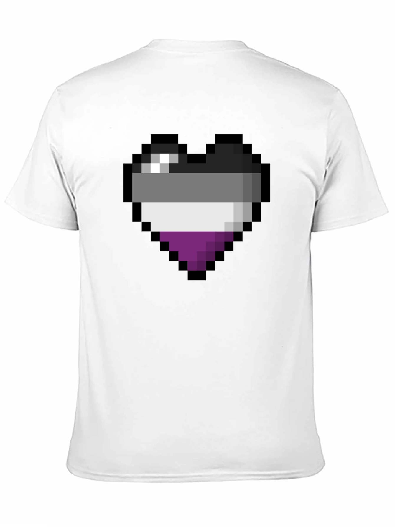 Asexual Pride Pixel Heart T-Shirt