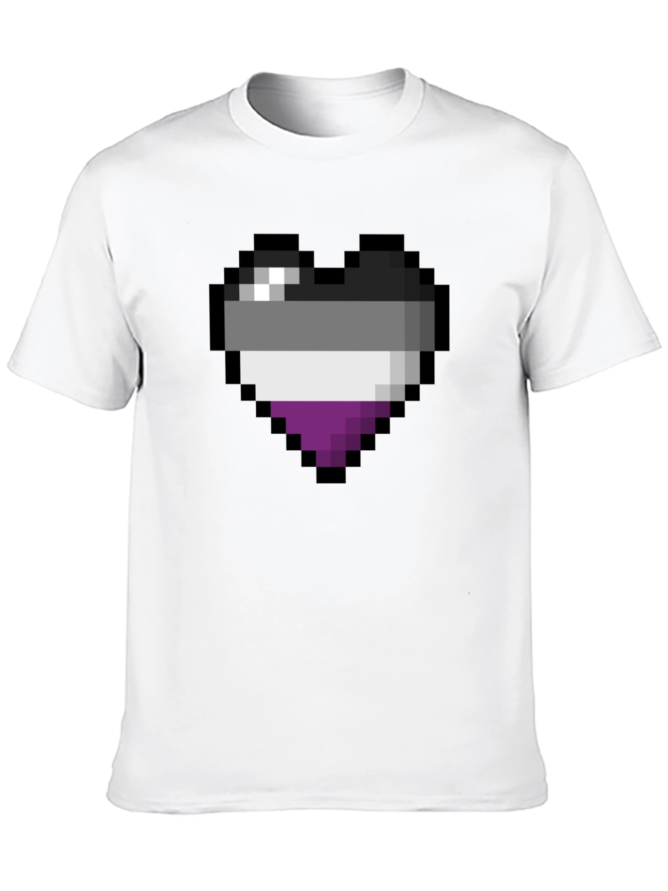 Asexual Pride Pixel Heart T-Shirt