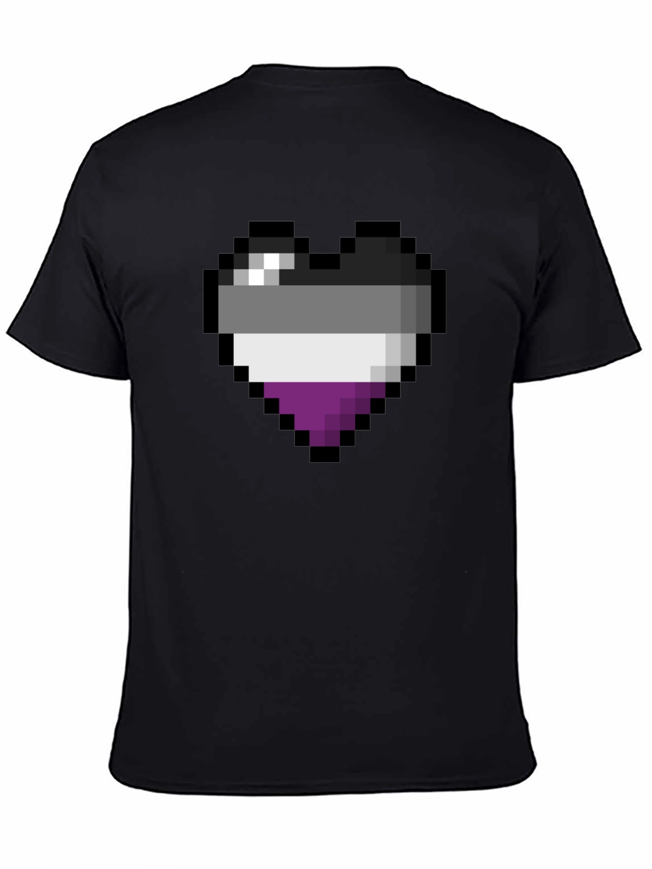 Asexual Pride Pixel Heart T-Shirt