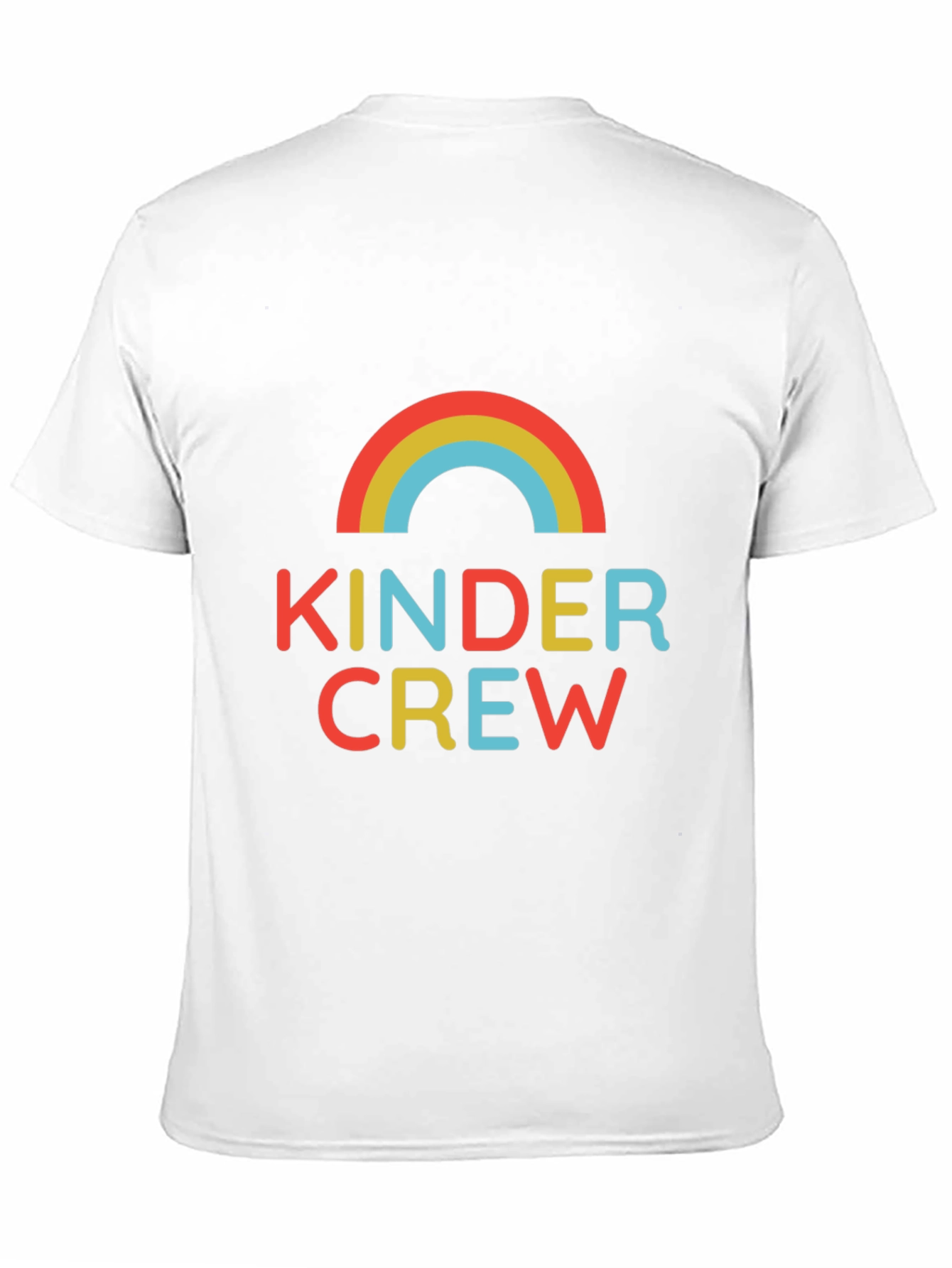 Kinder Crew Graphic Tee - Retro Rainbow Shirt
