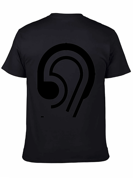 Abstract Graphic Black T-Shirt - Modern Casual Wear