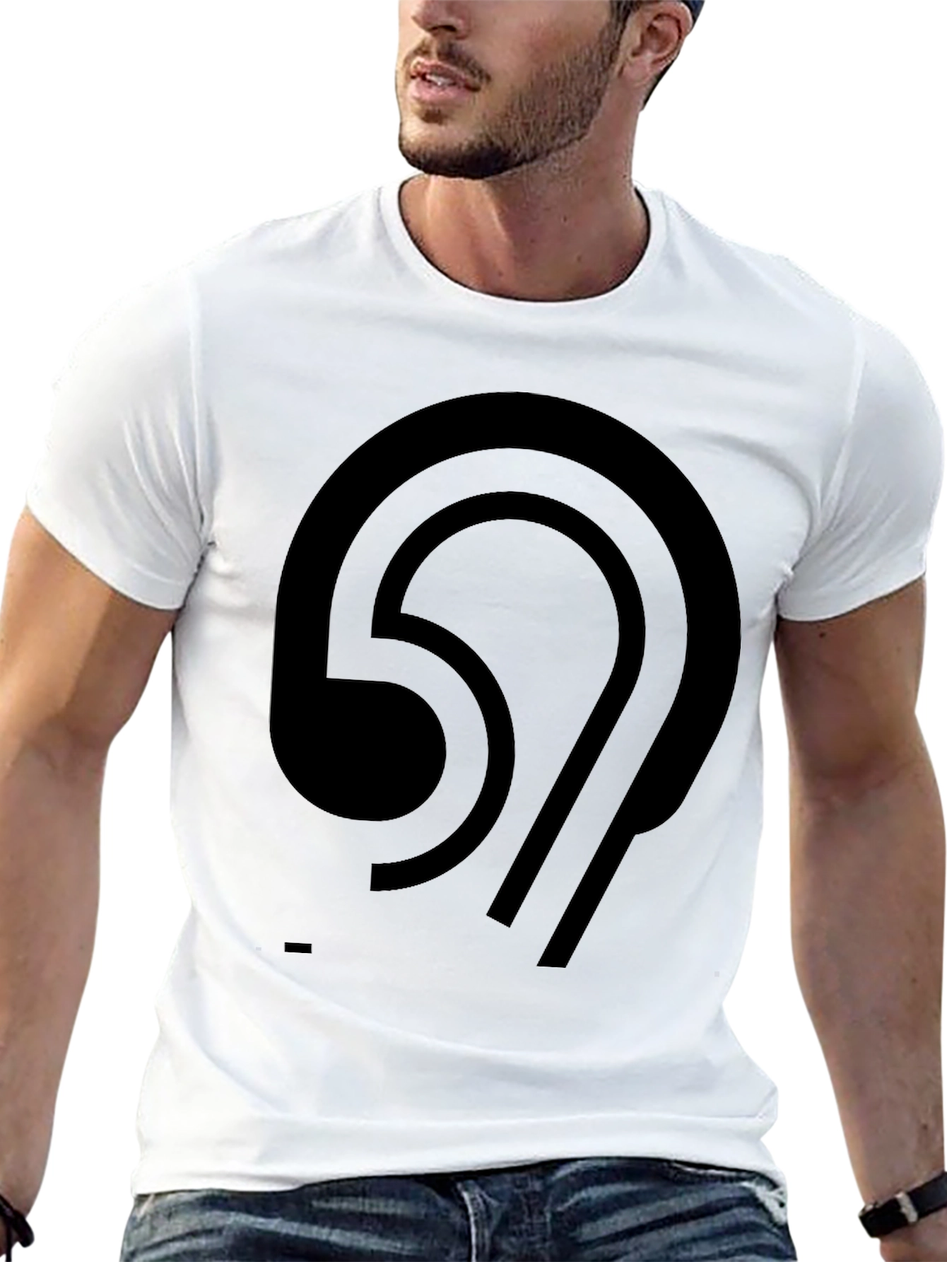 Abstract Graphic Black T-Shirt - Modern Casual Wear