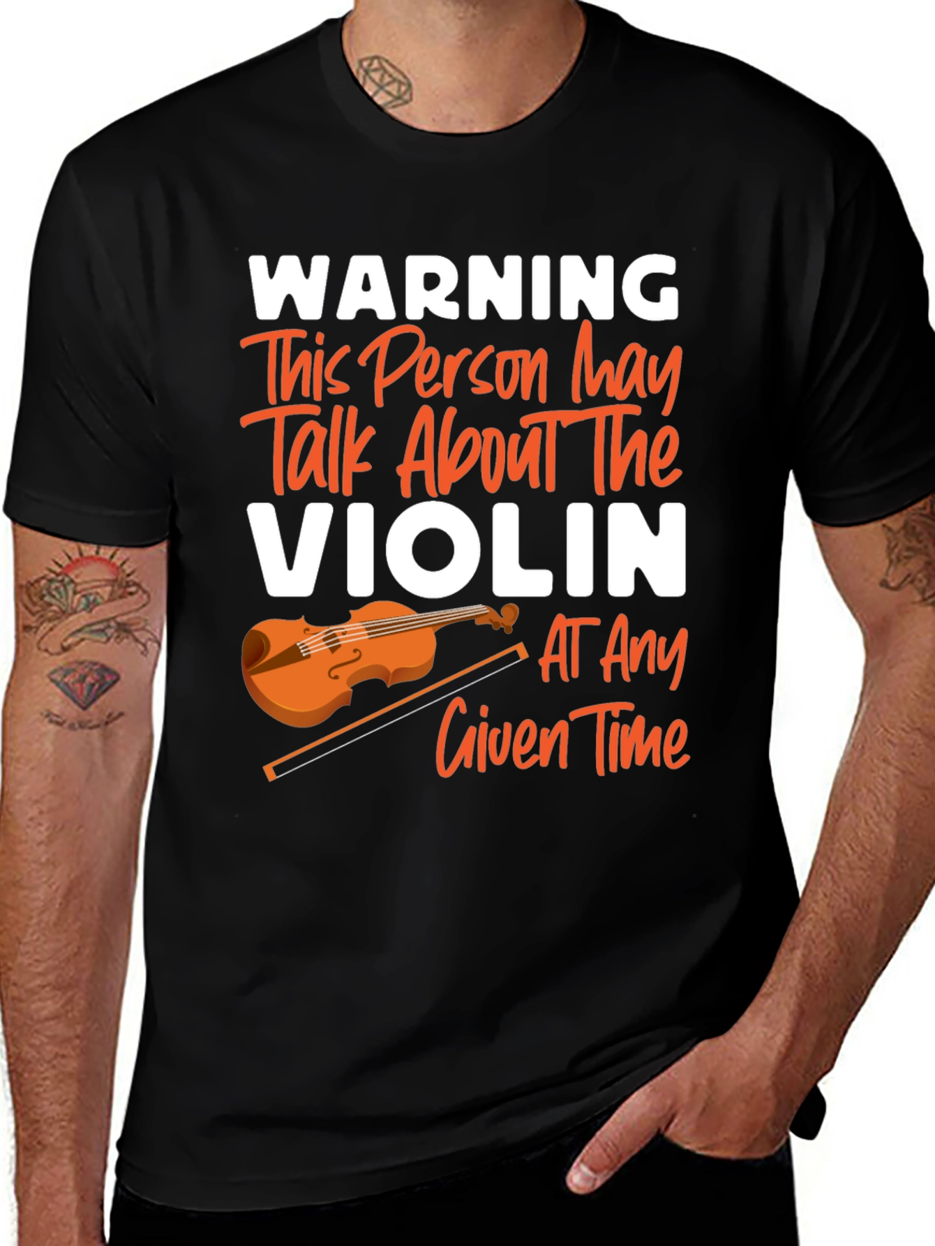 Warning May Talk About Violin T-Shirt