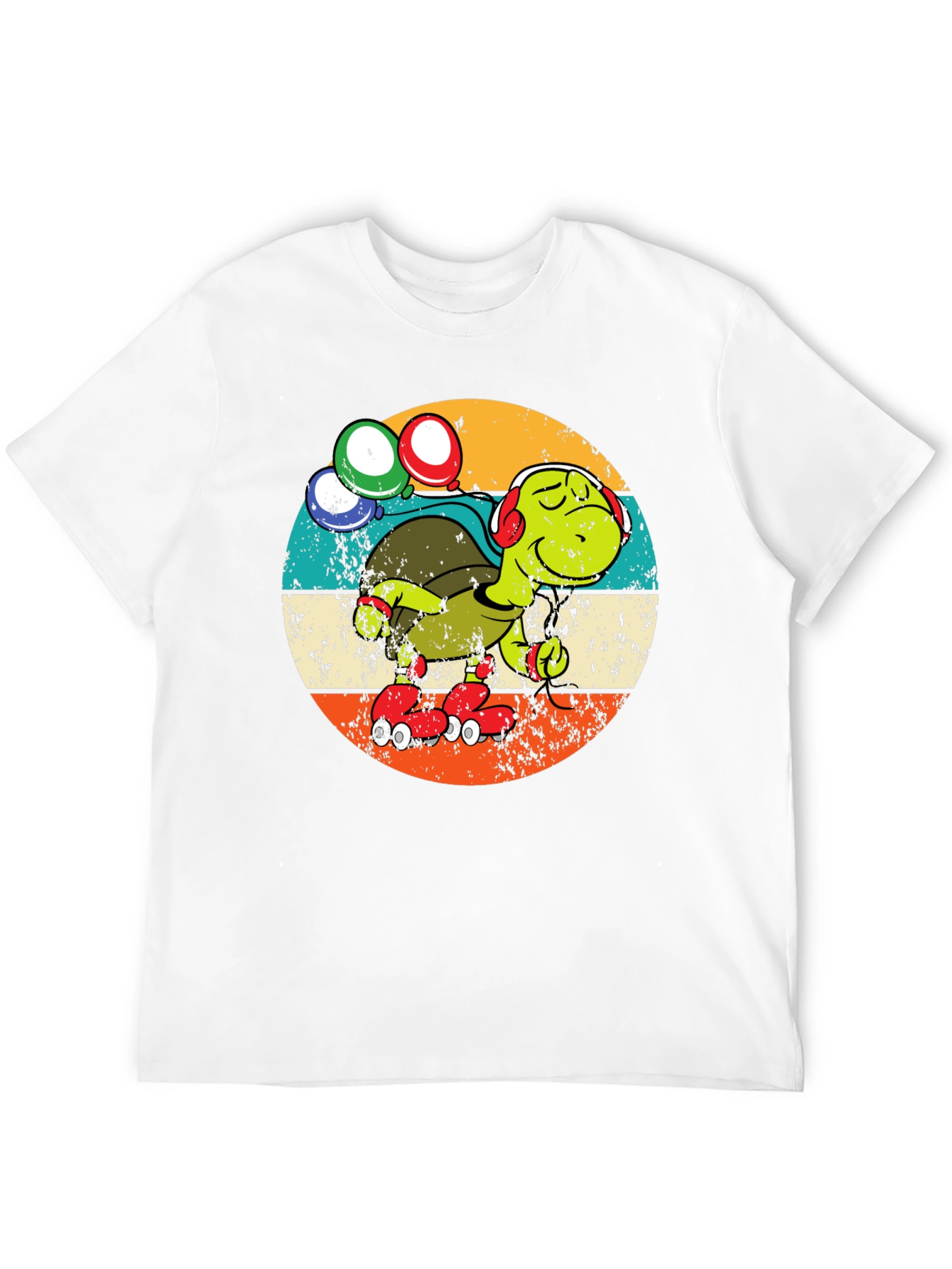 Turtle Retro Roller Skate T-Shirt