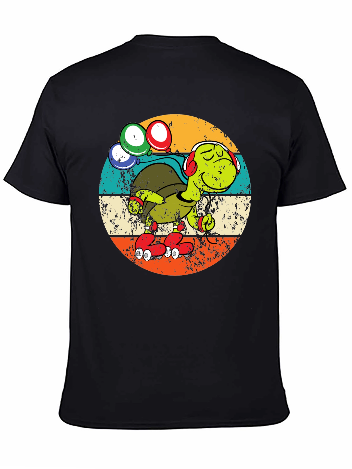 Turtle Retro Roller Skate T-Shirt