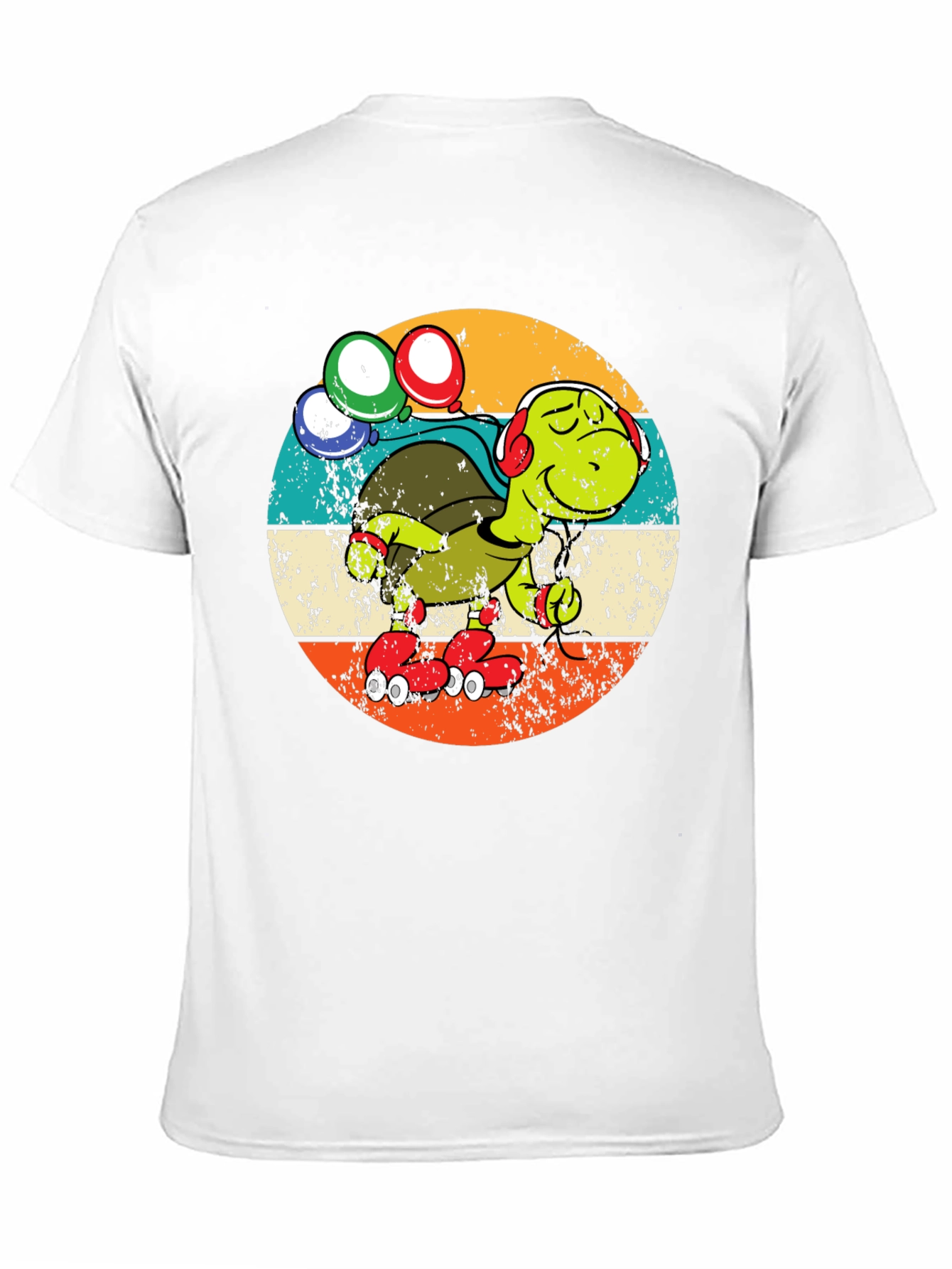 Turtle Retro Roller Skate T-Shirt
