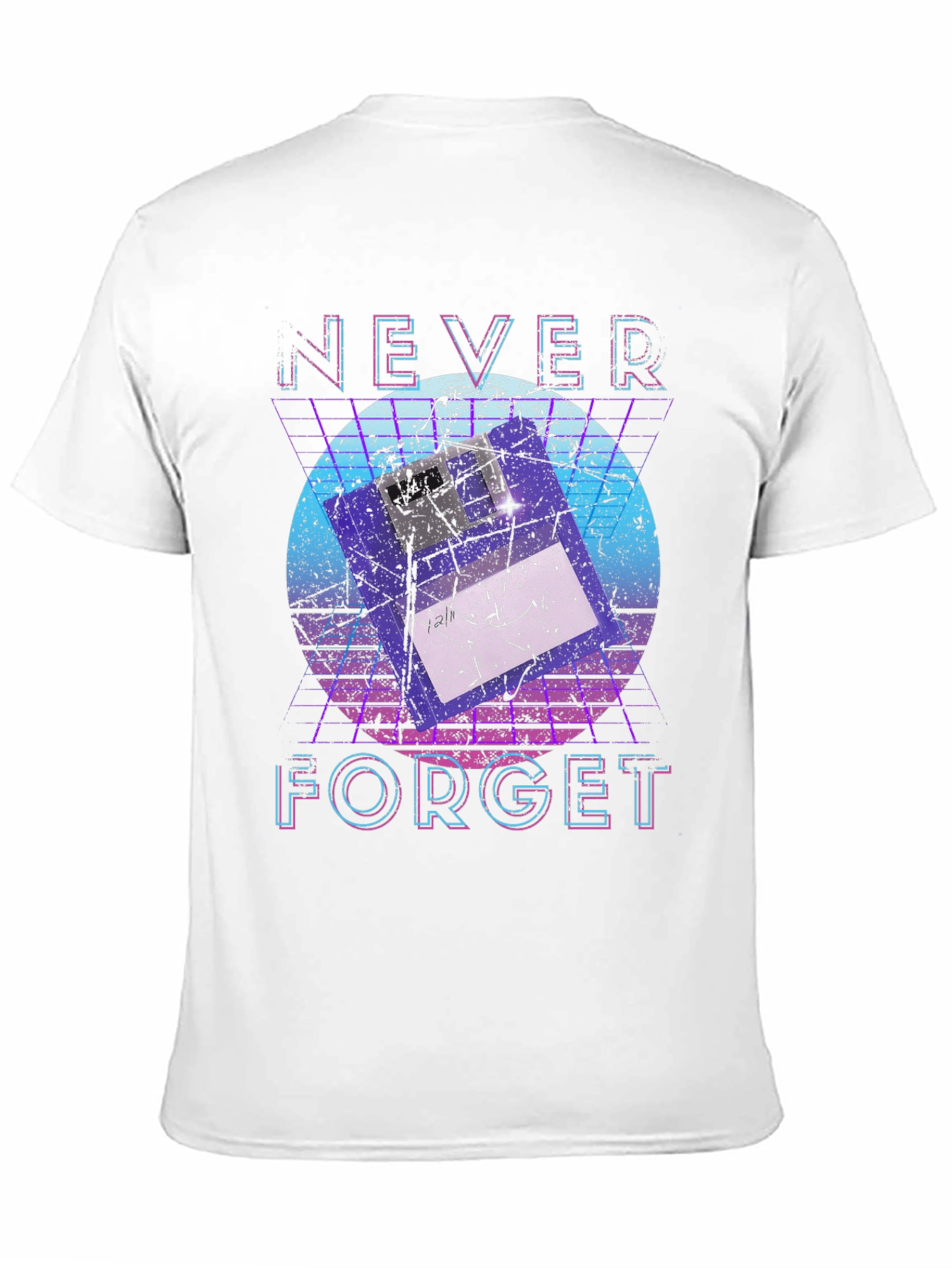 Retro Floppy Disk T-Shirt - Never Forget