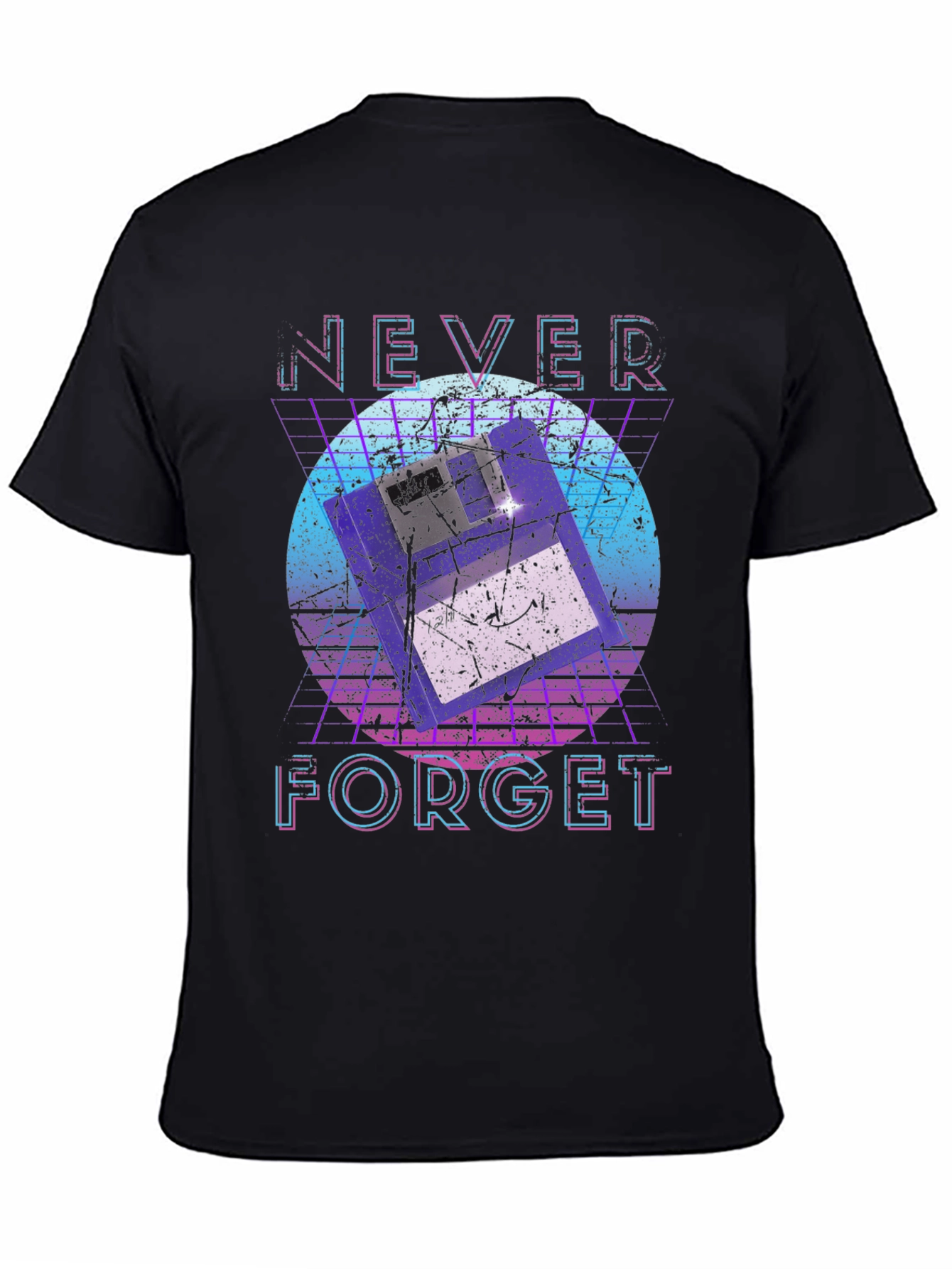 Retro Floppy Disk T-Shirt - Never Forget