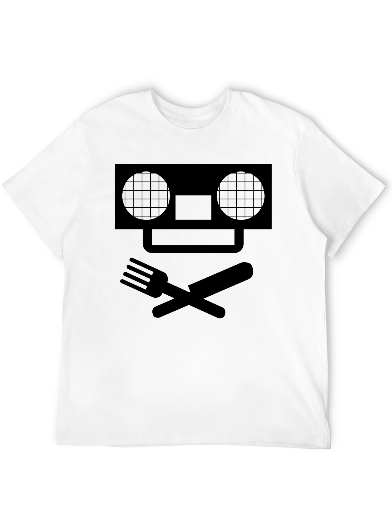 Black Robot Chef Graphic Tee - Mens Fashion