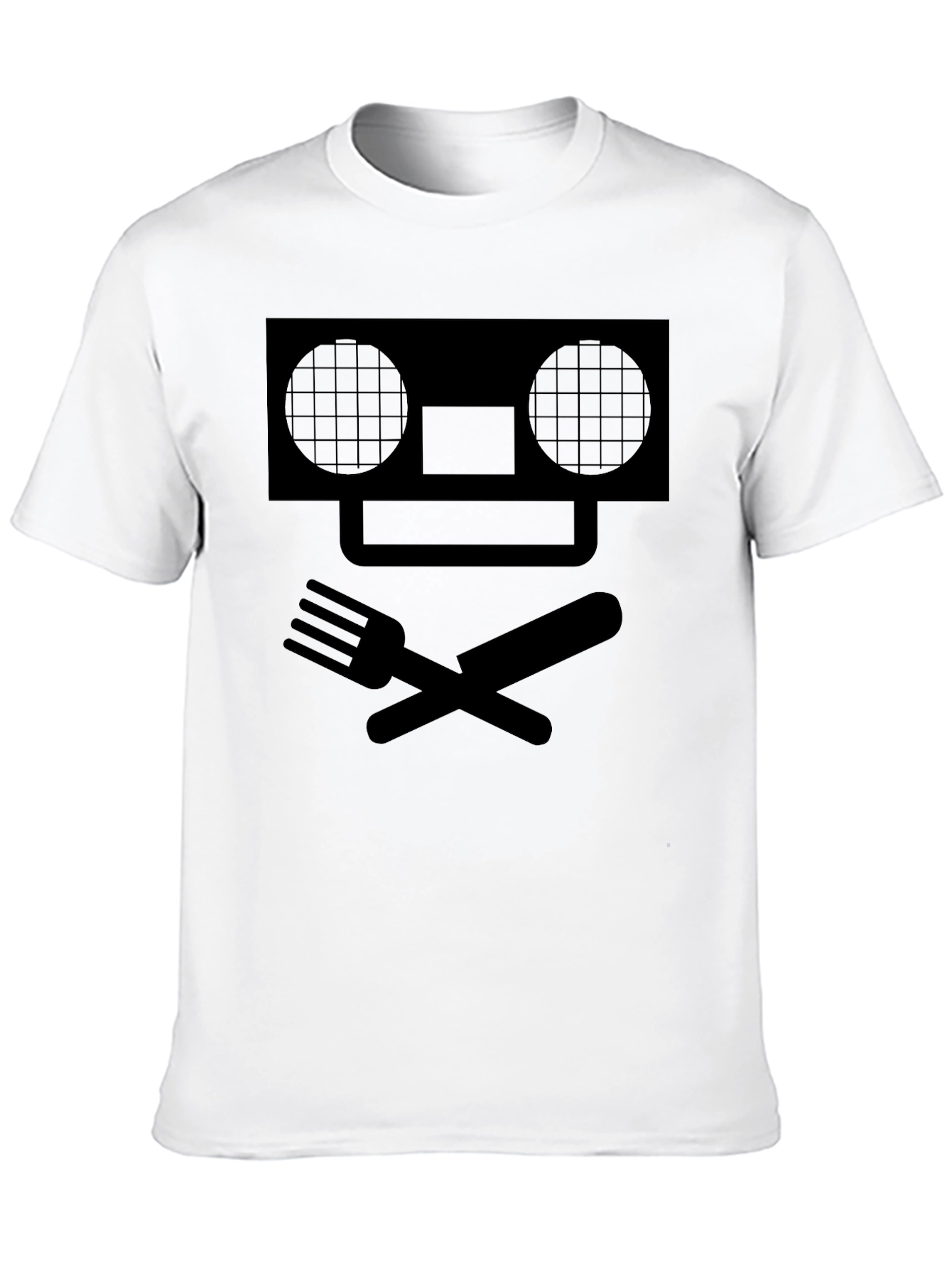 Black Robot Chef Graphic Tee - Mens Fashion