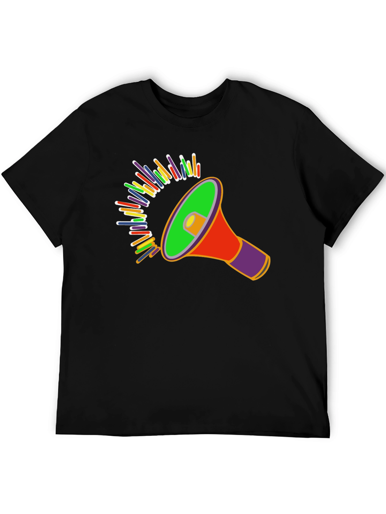 Colorful Megaphone Graphic T-Shirt