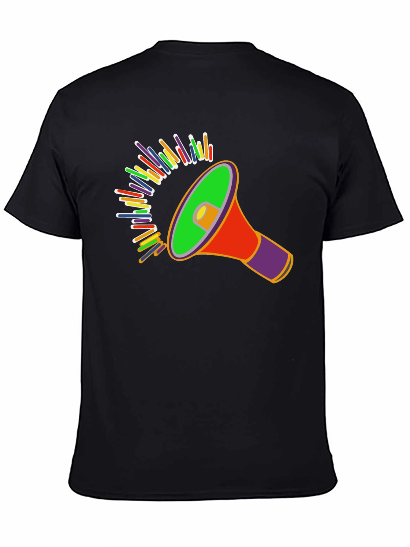 Colorful Megaphone Graphic T-Shirt