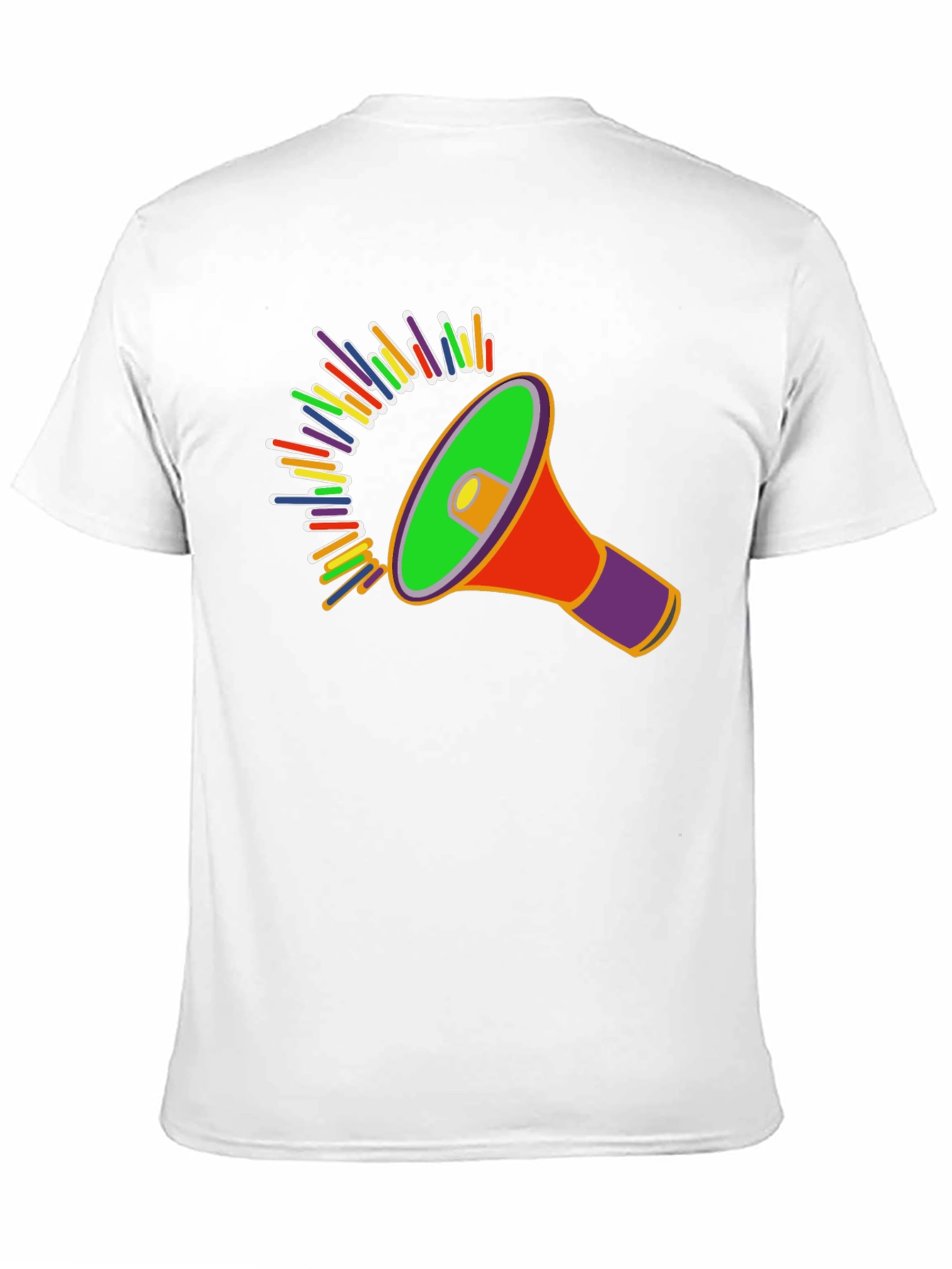 Colorful Megaphone Graphic T-Shirt