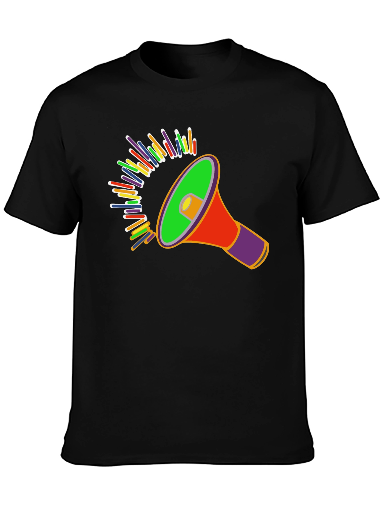 Colorful Megaphone Graphic T-Shirt