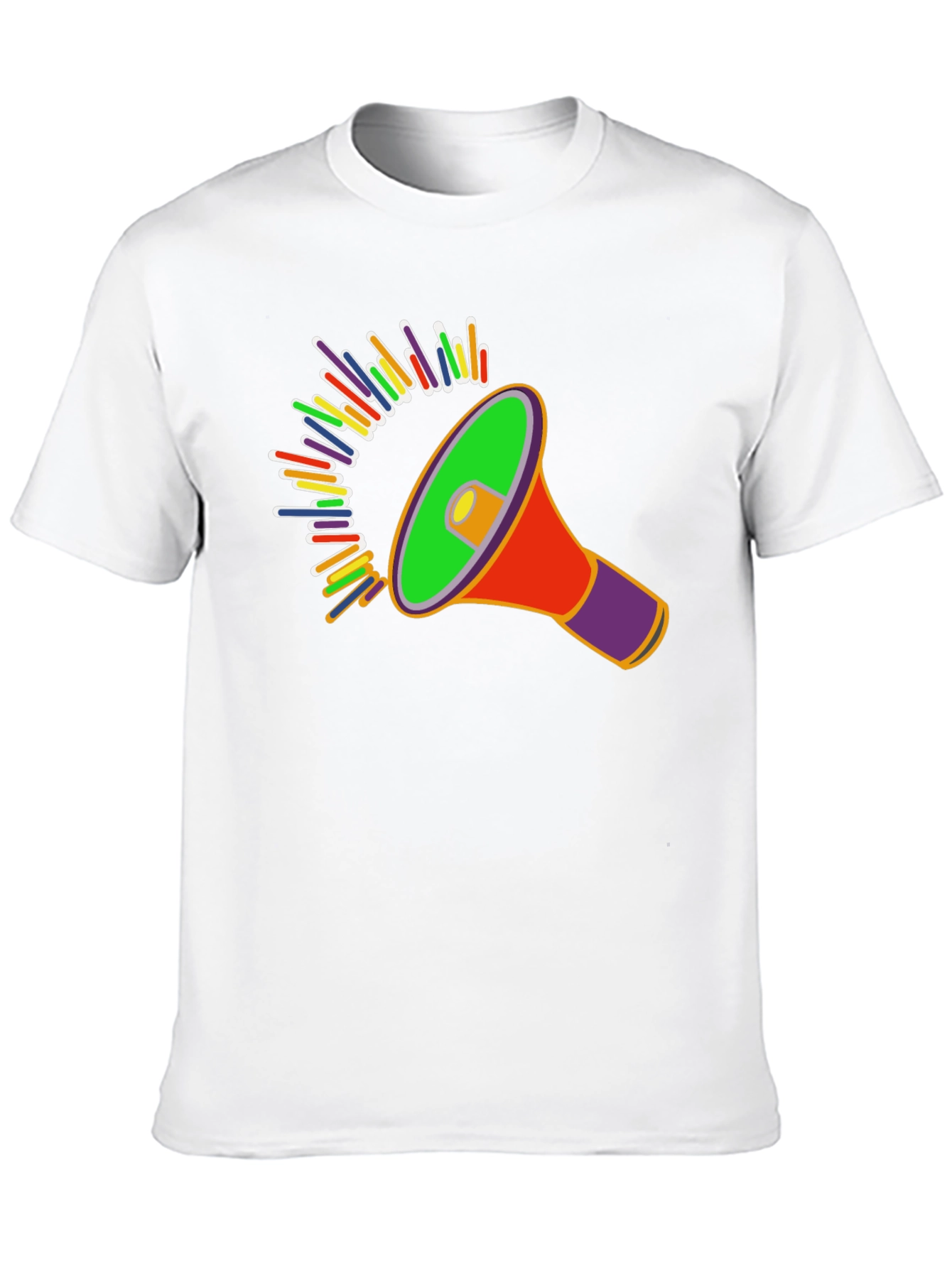 Colorful Megaphone Graphic T-Shirt