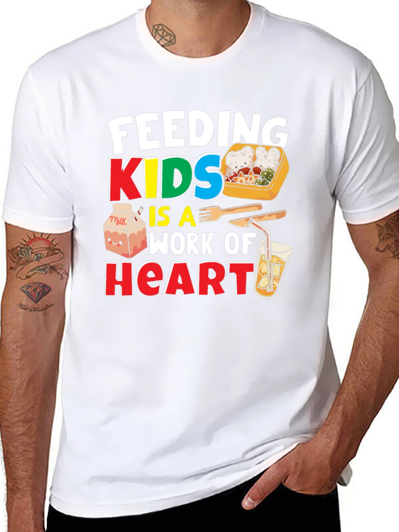 Feeding Kids is a Work of Heart T-Shirt