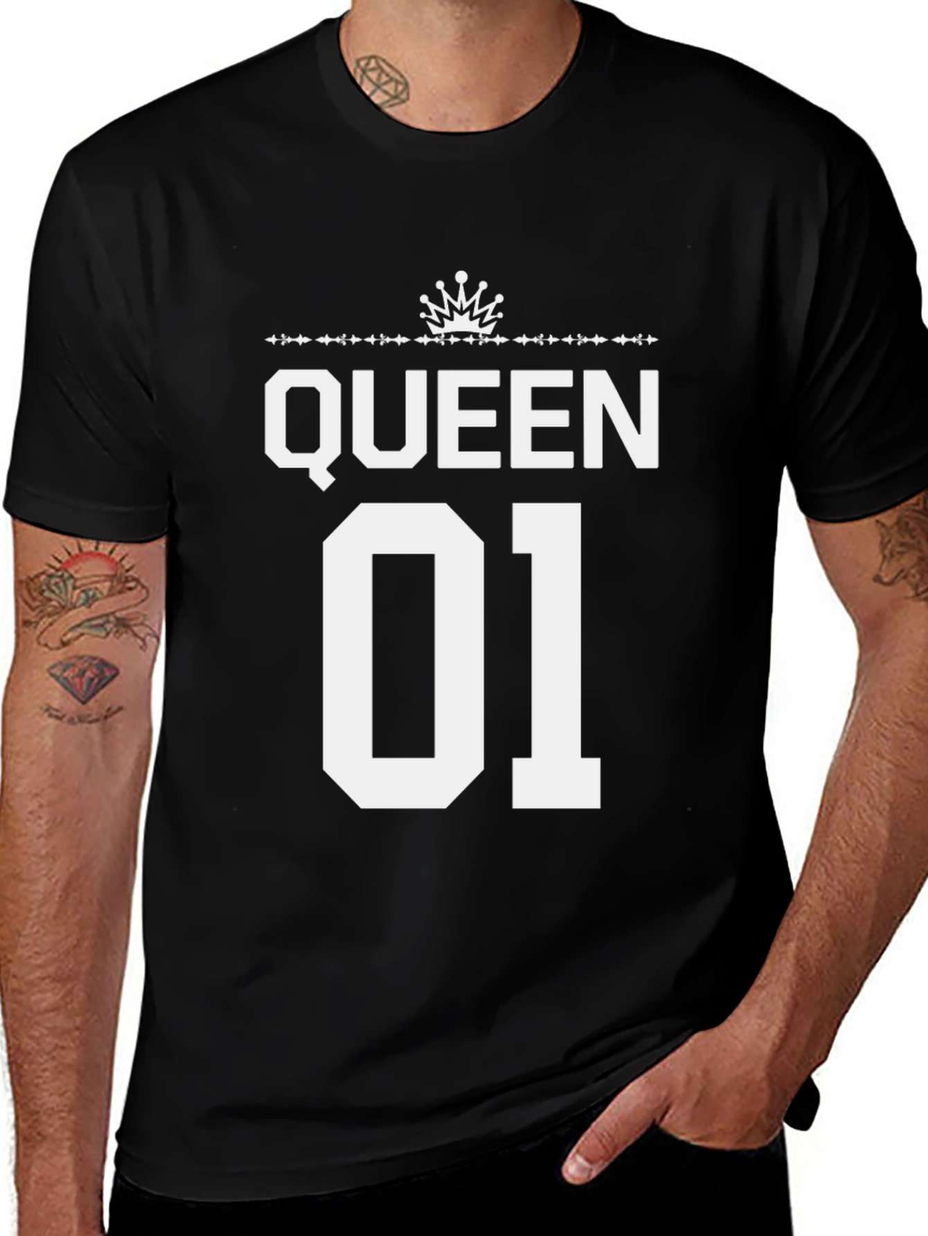 Queen 01 Graphic Tee - Stylish King/Queen Couple Shirt