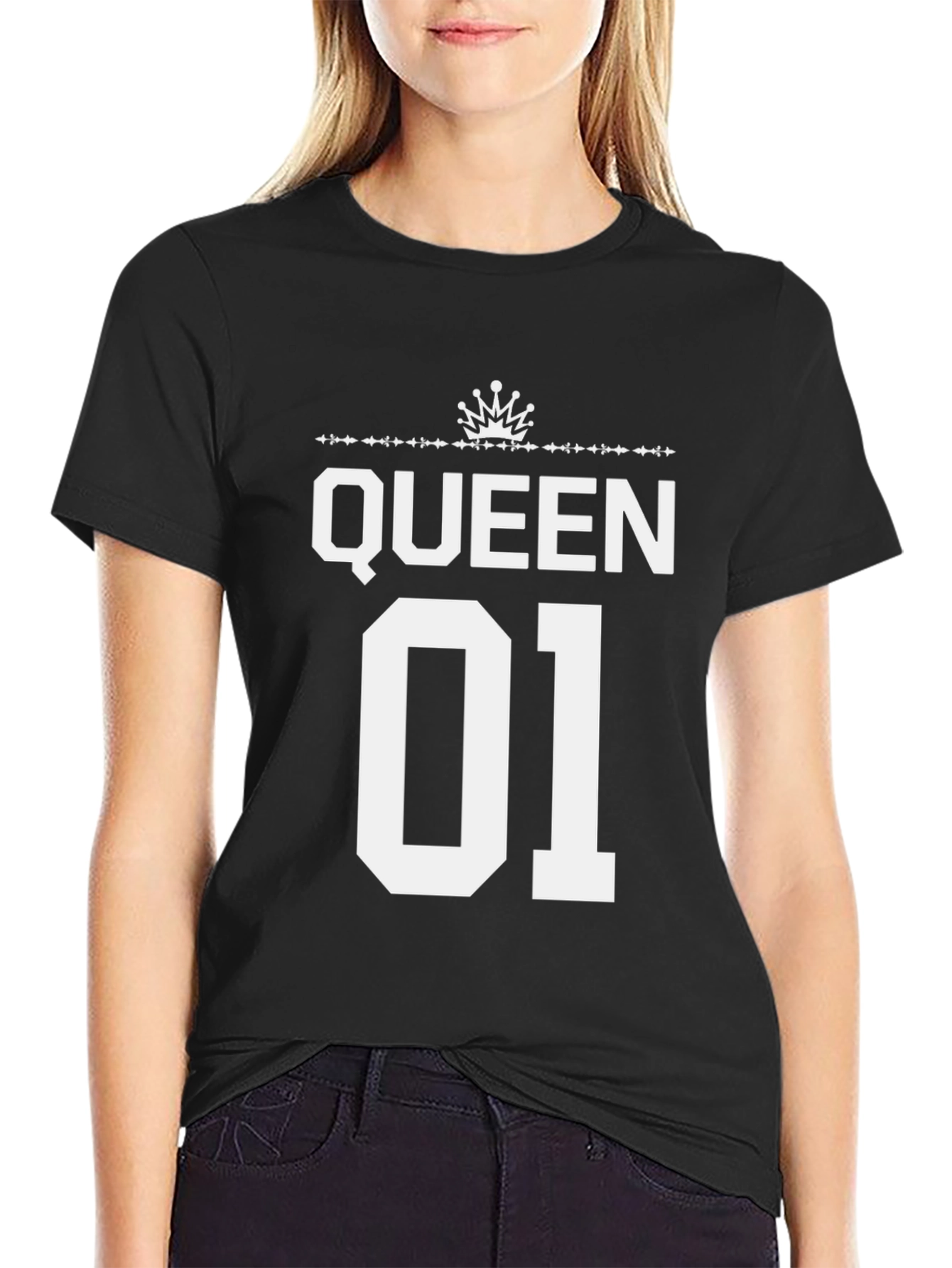 Queen 01 Graphic Tee - Stylish King/Queen Couple Shirt