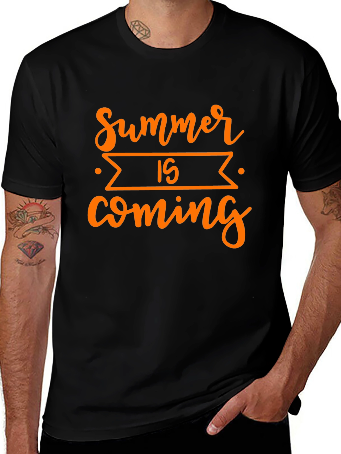 Summer is Coming Black Graphic Tee