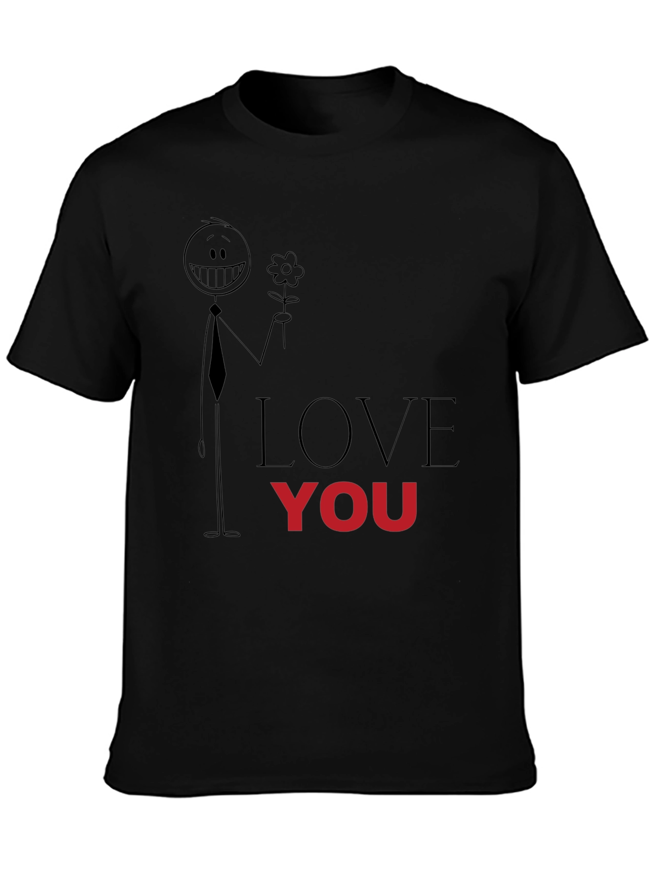Love You Graphic Tee - Black