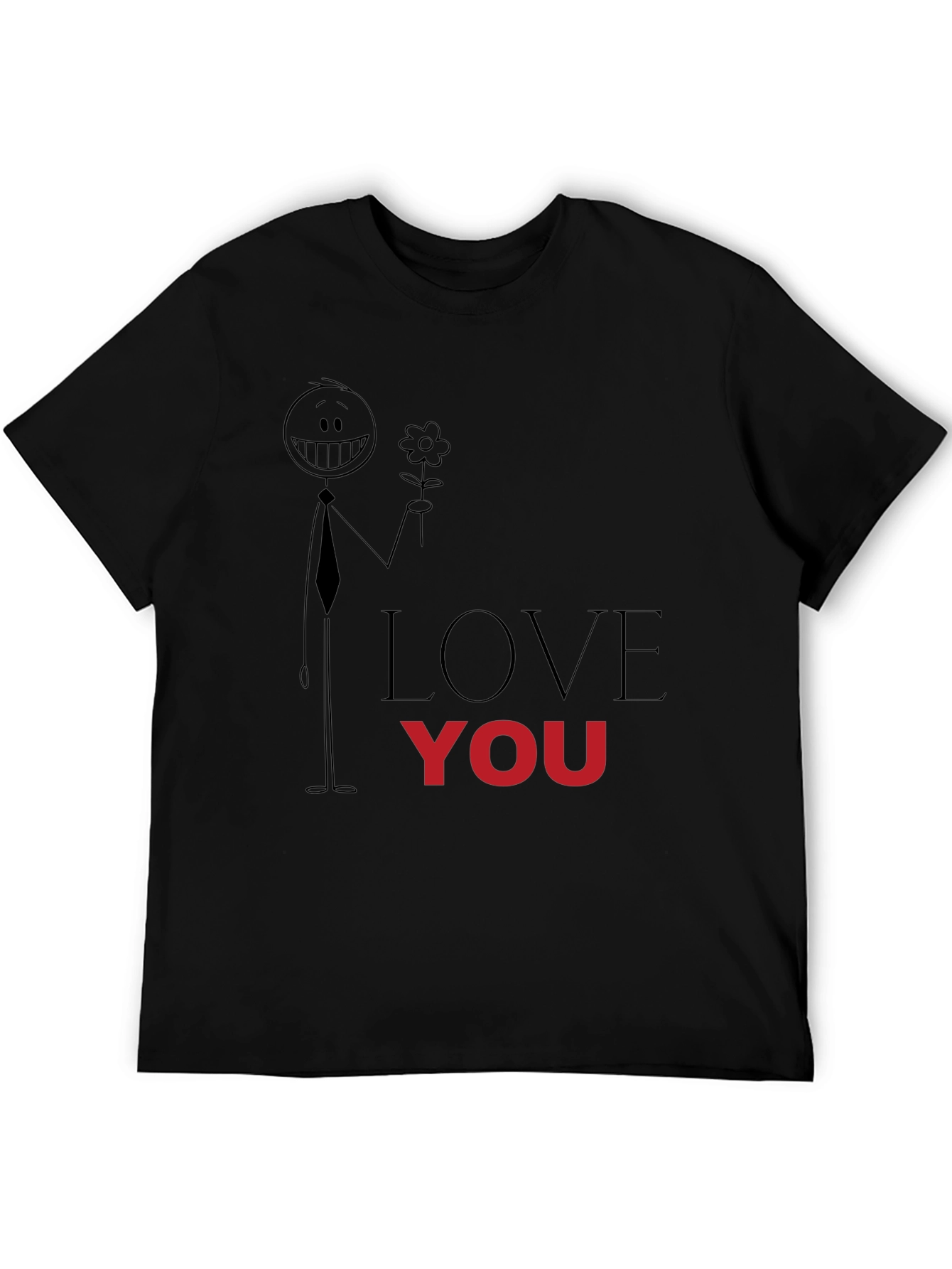 Love You Graphic Tee - Black