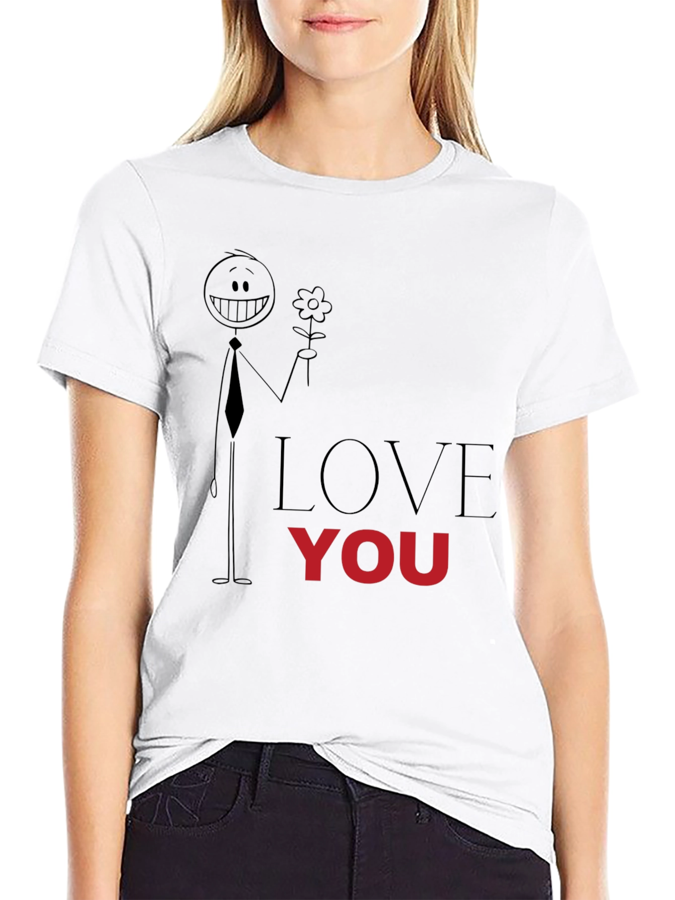 Love You Graphic Tee - Black