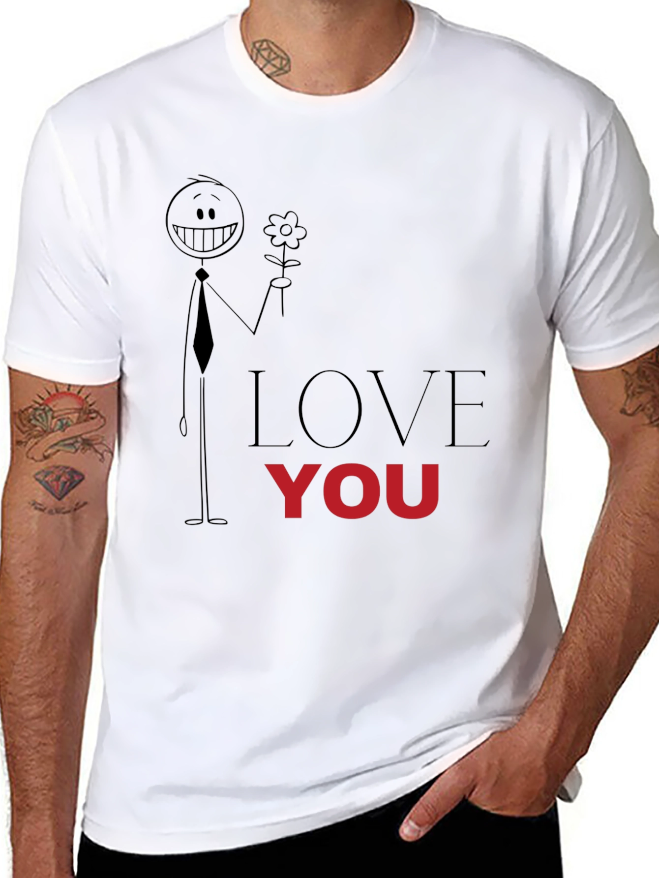 Love You Graphic Tee - Black