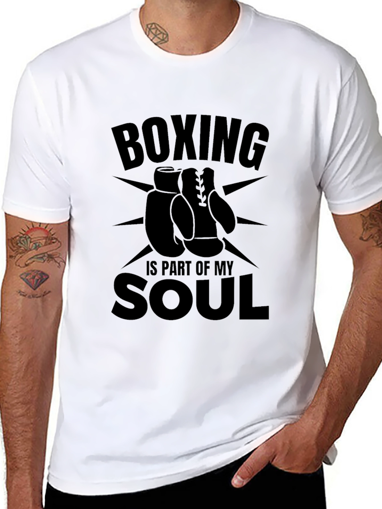 Boxing Is Part of My Soul Black Graphic T-Shirt