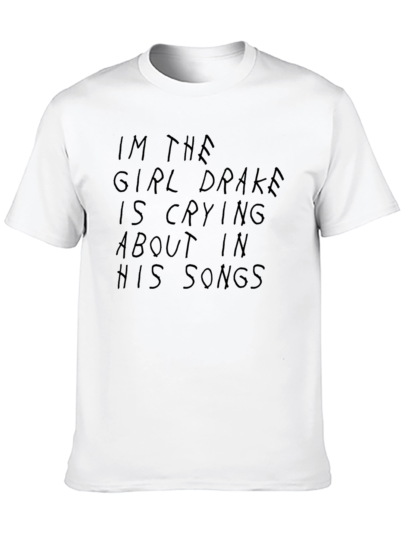 Drake Song Lyric Graphic T-Shirt - Trendy Black Tee