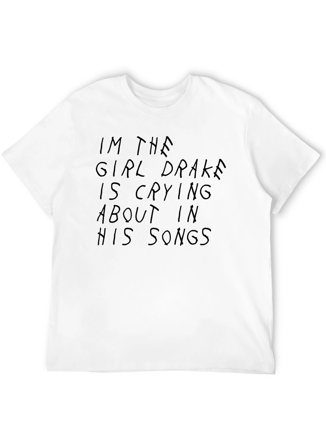 Drake Song Lyric Graphic T-Shirt - Trendy Black Tee